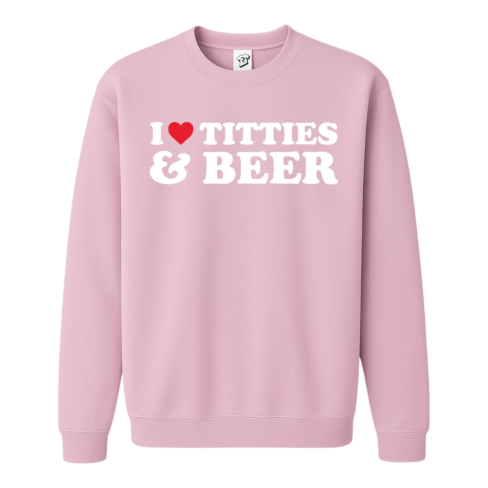 Tees Club crewneck sweatshirt I Love Titties & Beer - Sweatshirt Black Size M detail