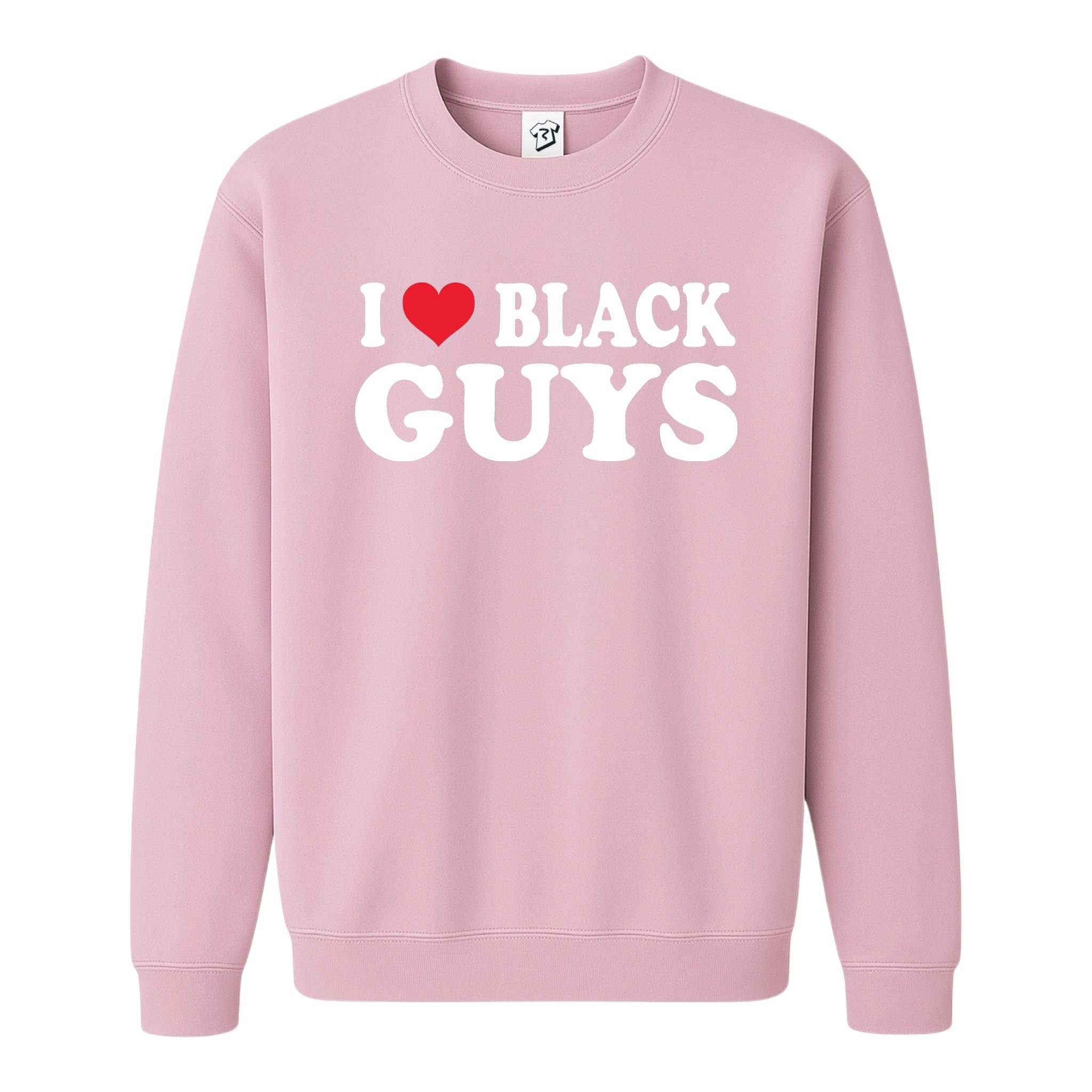 Tees Club crewneck sweatshirt I Love Black Guys - Sweatshirt Black Size M detail