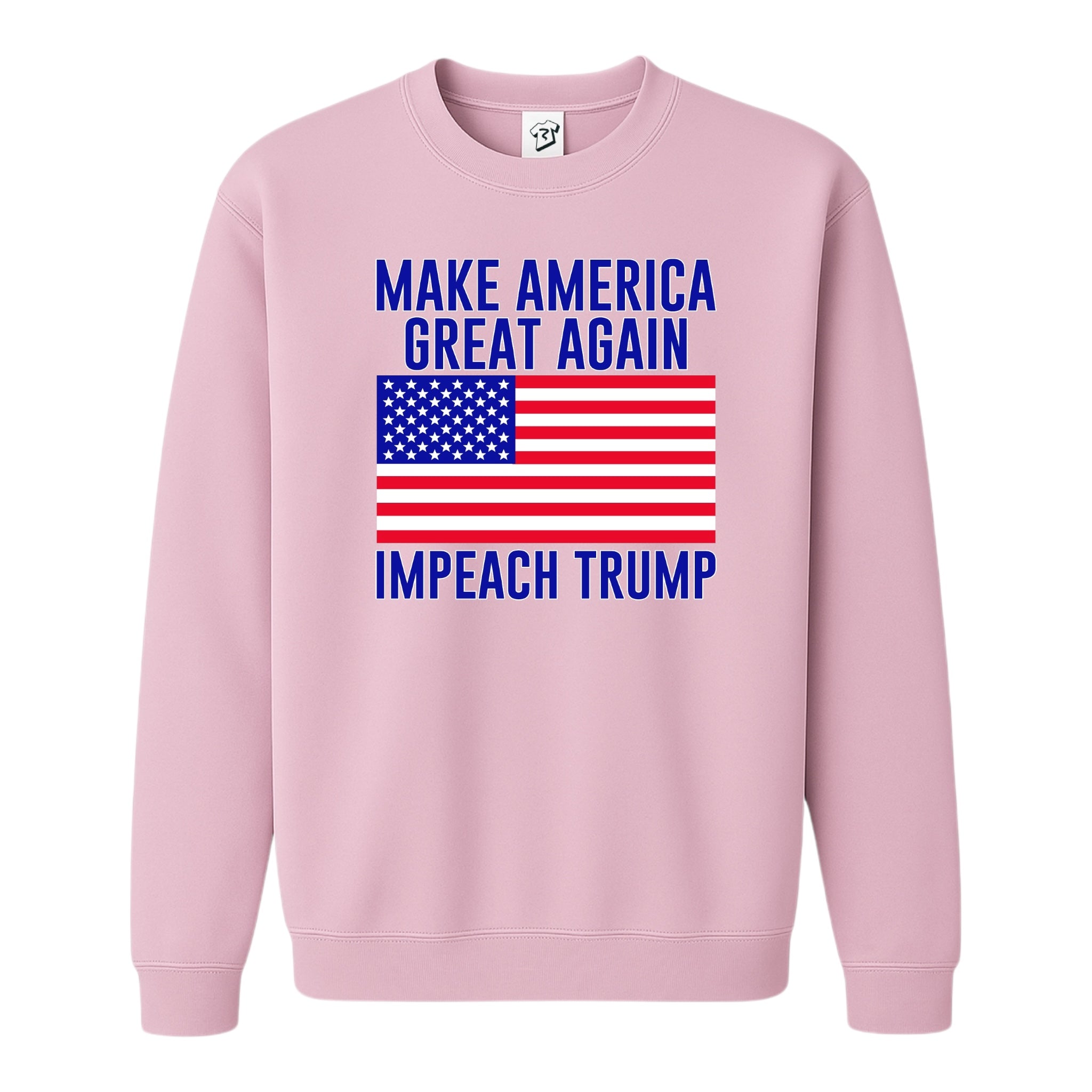 Tees Club crewneck sweatshirt Impeach Trump - Sweatshirt Black Size S back view