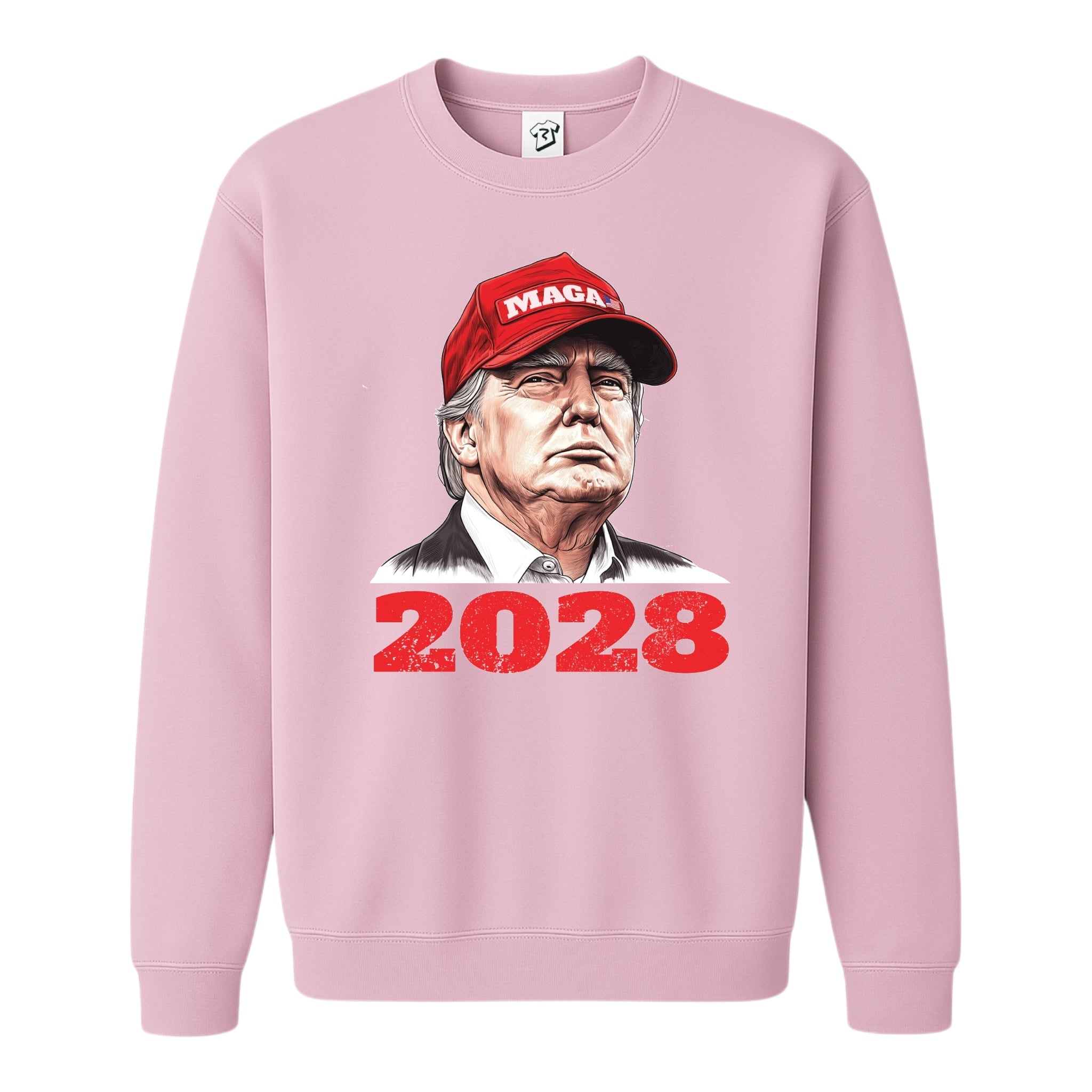 Tees Club crewneck sweatshirt Trump 2028 - Sweatshirt Black Size M detail