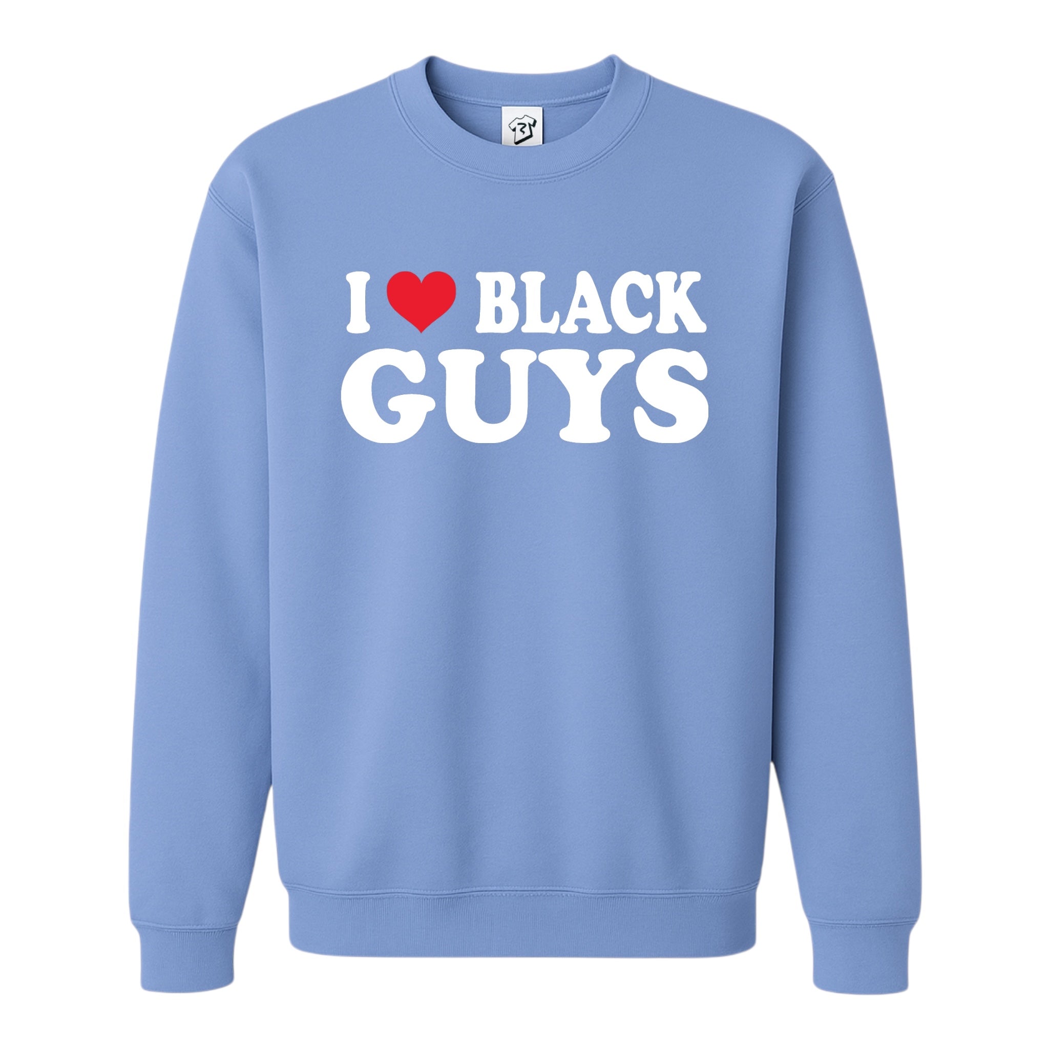 Tees Club crewneck sweatshirt I Love Black Guys - Sweatshirt Black Size M detail