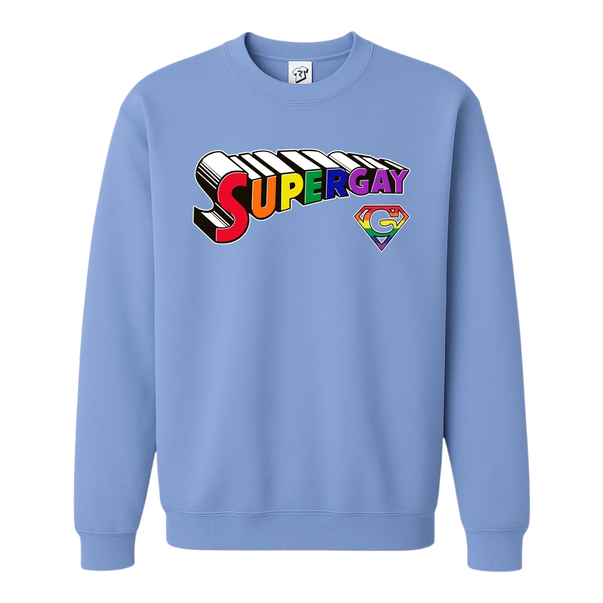Tees Club crewneck sweatshirt Supergay - Sweatshirt Black Size S front view