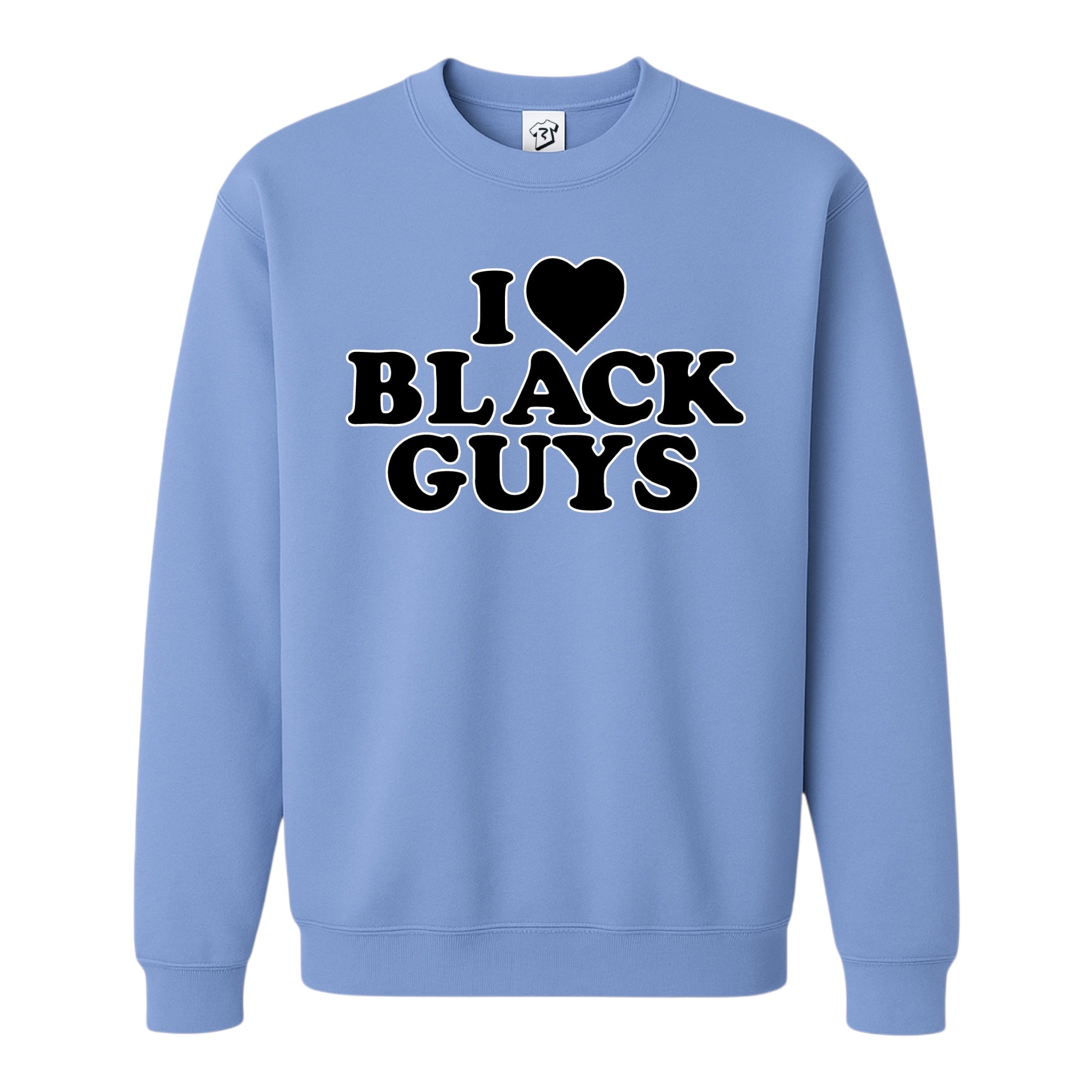 Tees Club crewneck sweatshirt I Love Black Guys (Black) - Sweatshirt Black Size M detail