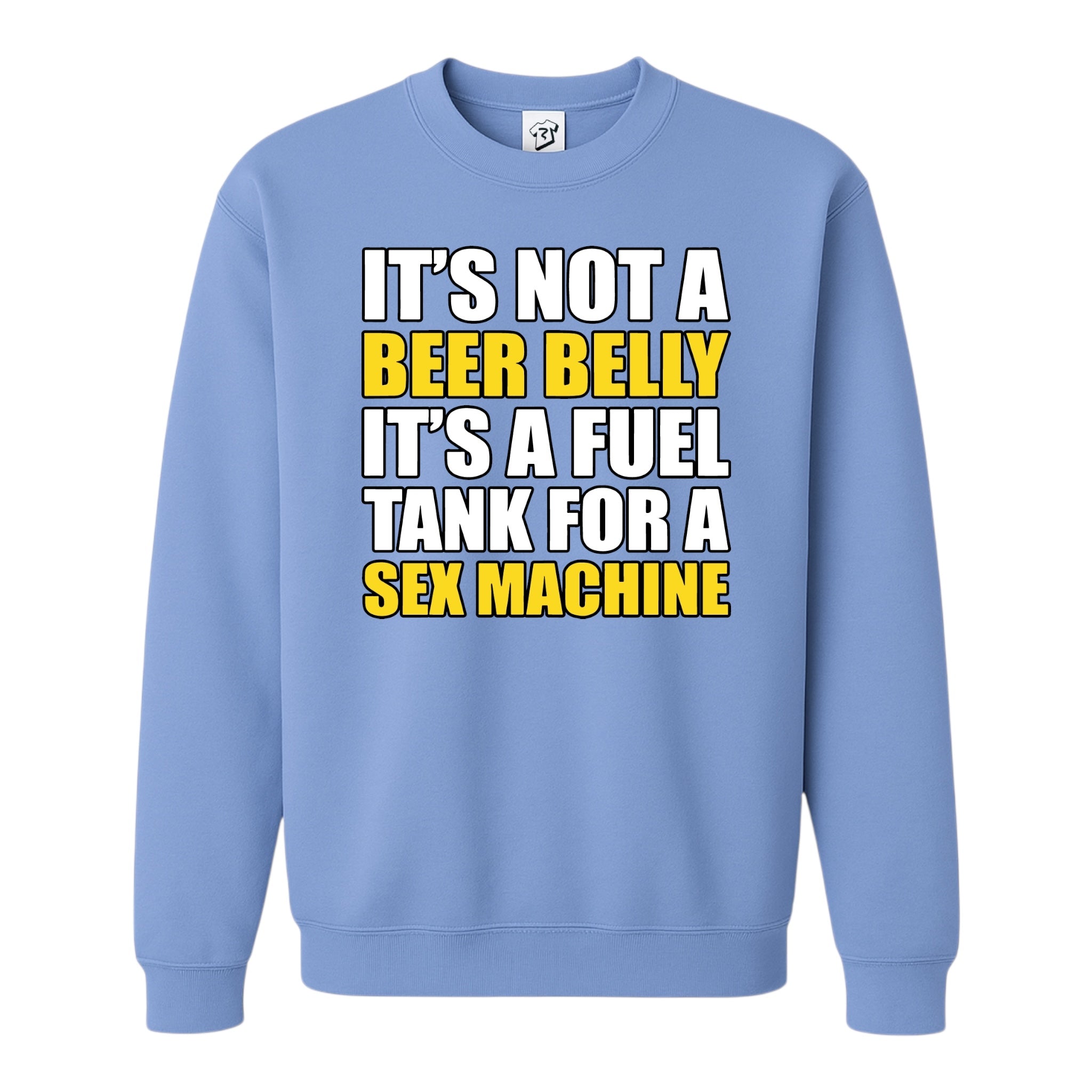 Tees Club crewneck sweatshirt It's Not a Beer Belly - Sweatshirt Black Size M detail