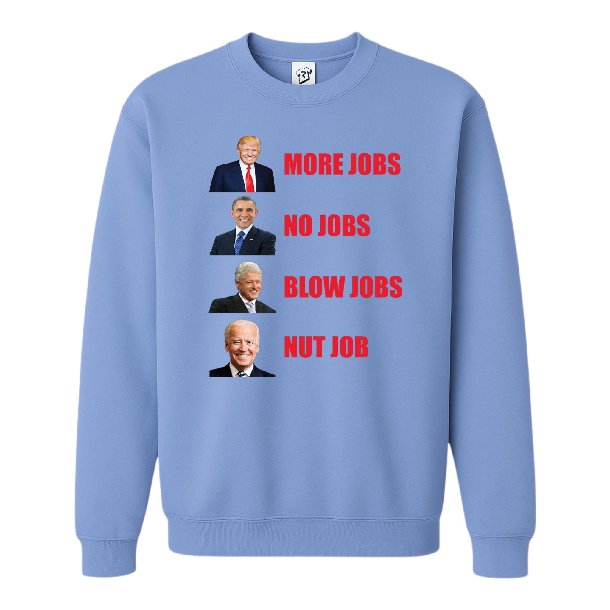 Tees Club crewneck sweatshirt More Jobs No Jobs - Sweatshirt Black Size S front view