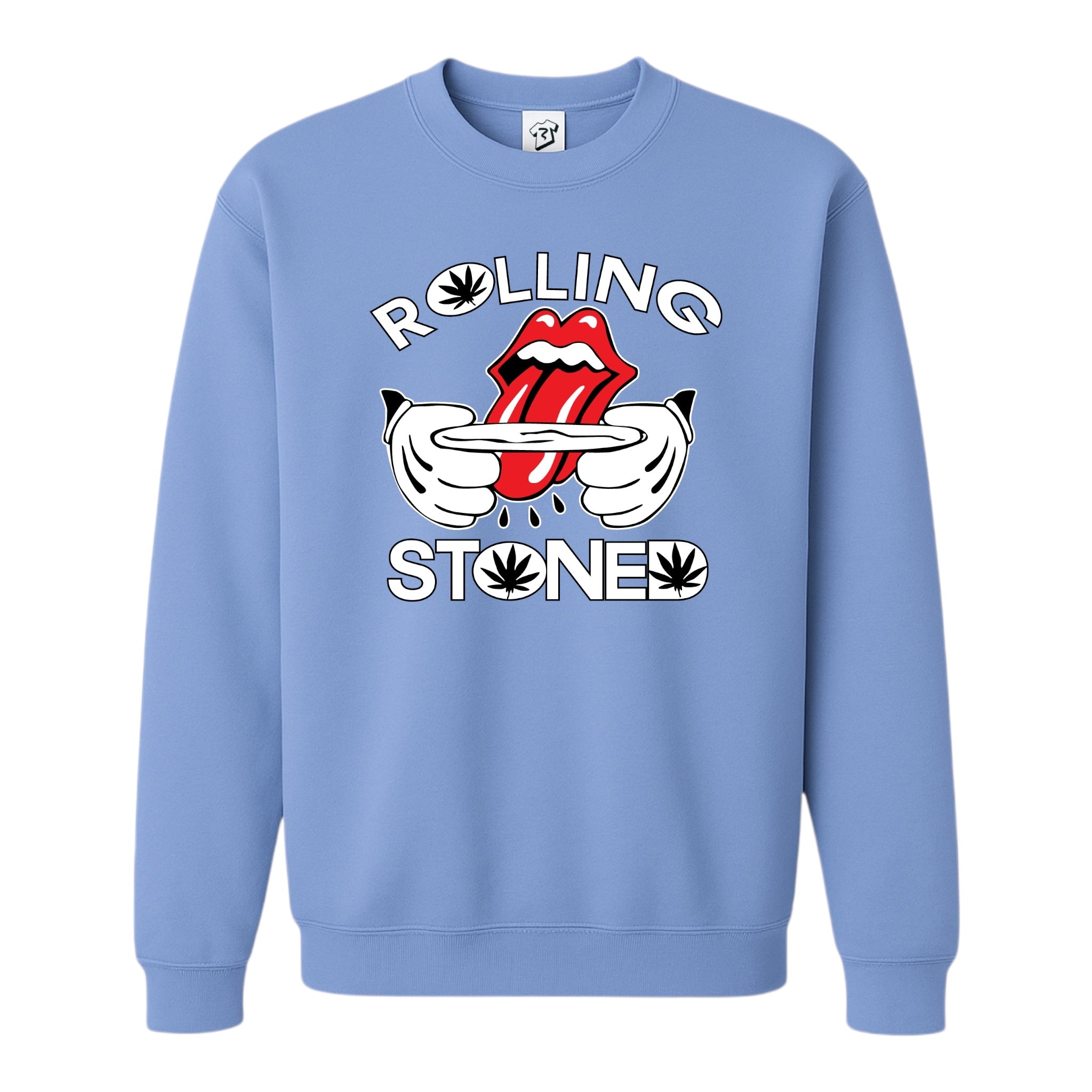 Tees Club crewneck sweatshirt Rolling Stoned - Sweatshirt Black Size S back view