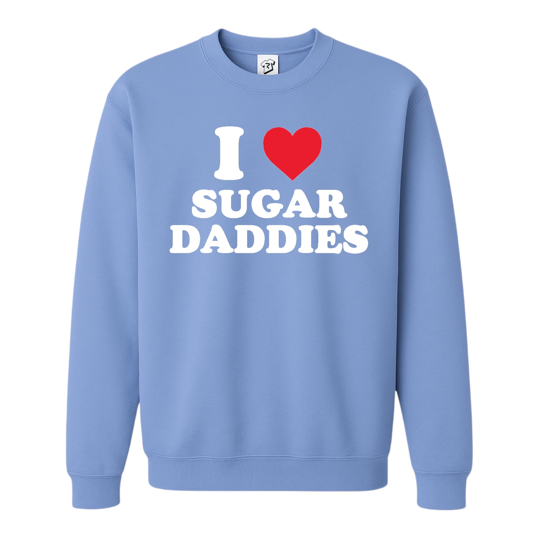 Tees Club crewneck sweatshirt I Love Sugar Daddies - Sweatshirt Black Size S back view