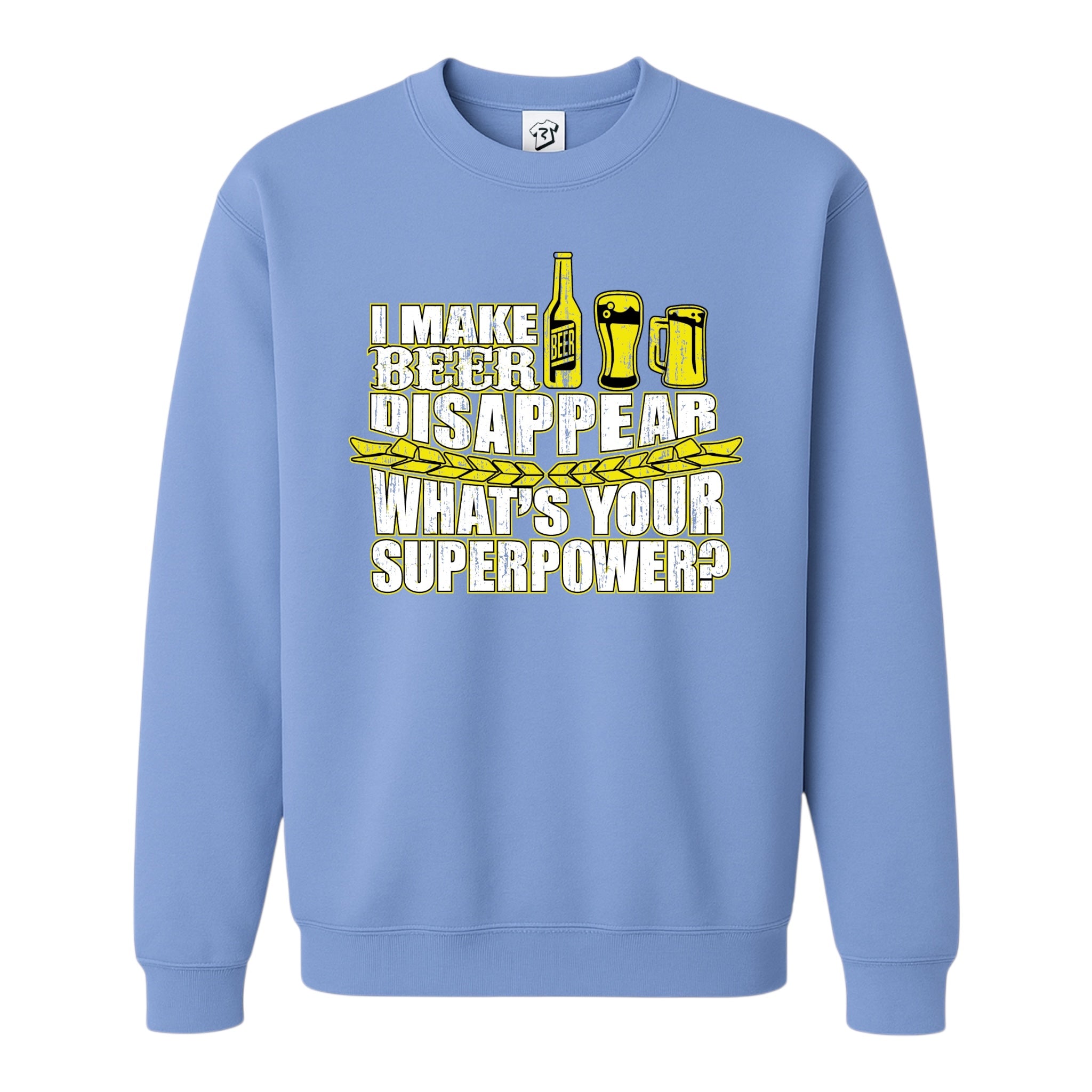 Tees Club crewneck sweatshirt I Make Beer Disappear What's Your Superpower? - Sweatshirt Black Size M detail