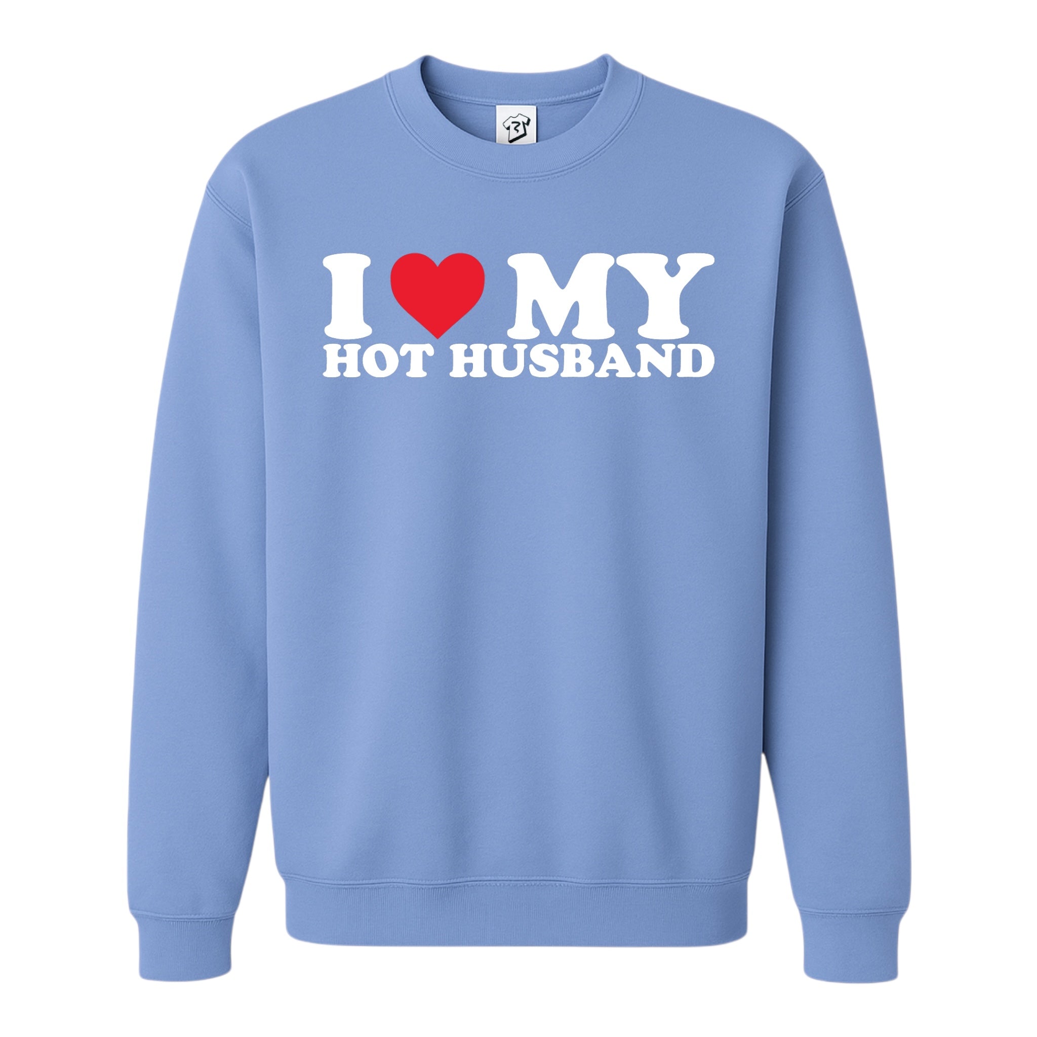 Tees Club crewneck sweatshirt I Love My Hot Husband - Sweatshirt Black Size M detail