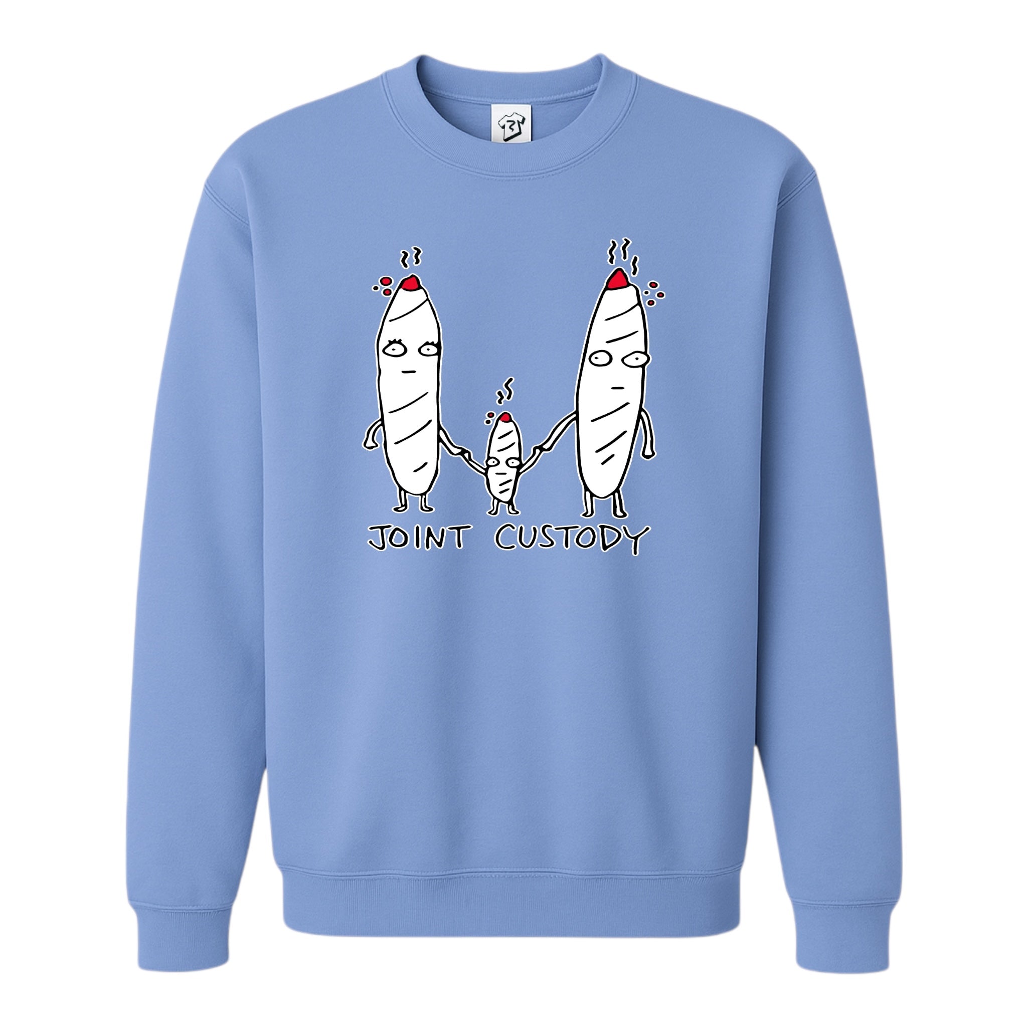 Tees Club crewneck sweatshirt Joint Custody - Sweatshirt Black Size S front view