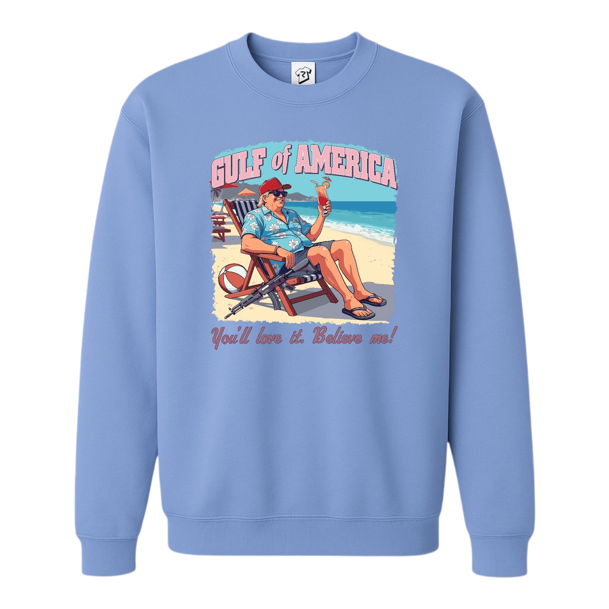 Tees Club crewneck sweatshirt Gulf of America You'll Love It Believe Me - Sweatshirt Black Size M detail