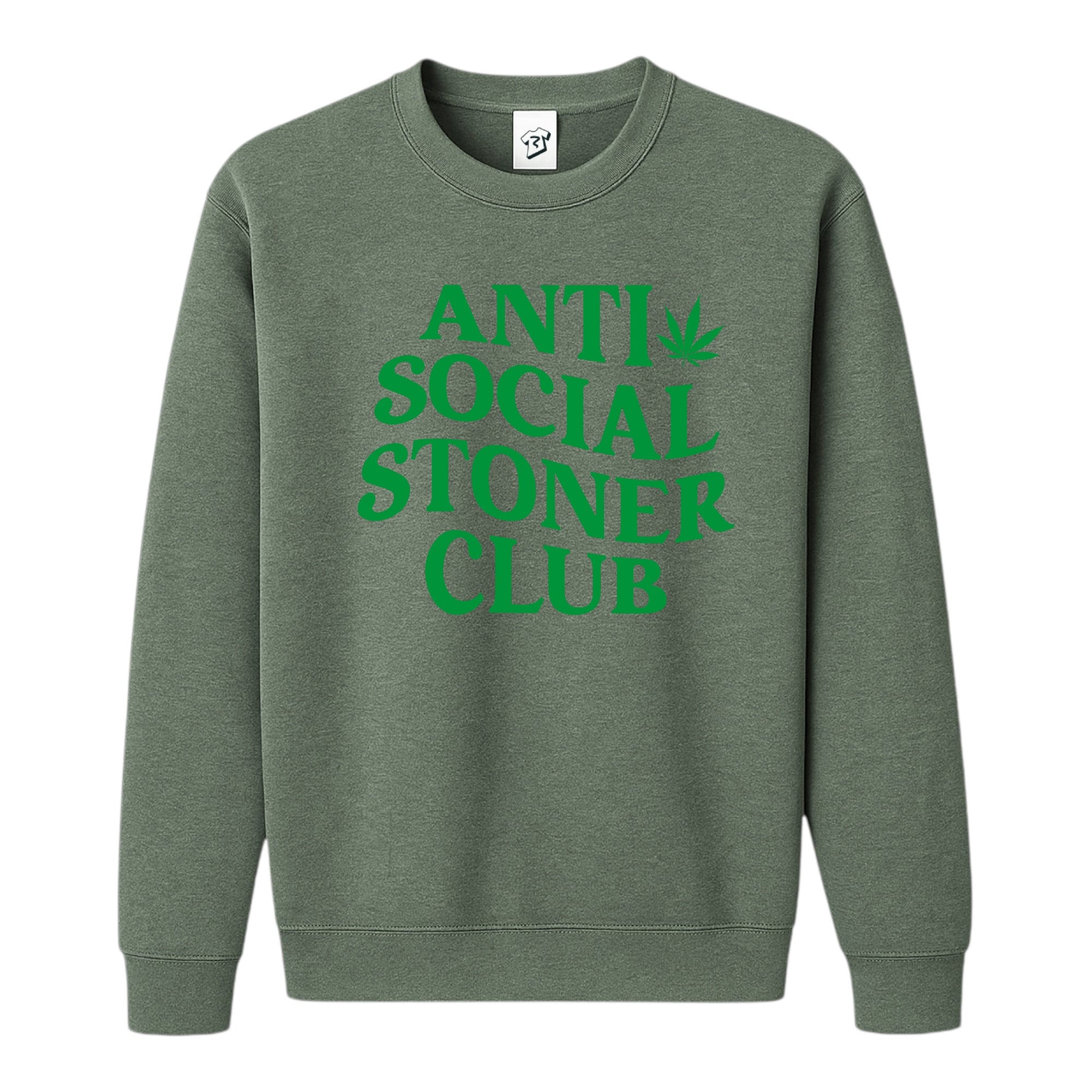 Tees Club crewneck sweatshirt Anti Social Stoner Club - Sweatshirt Black Size S back view