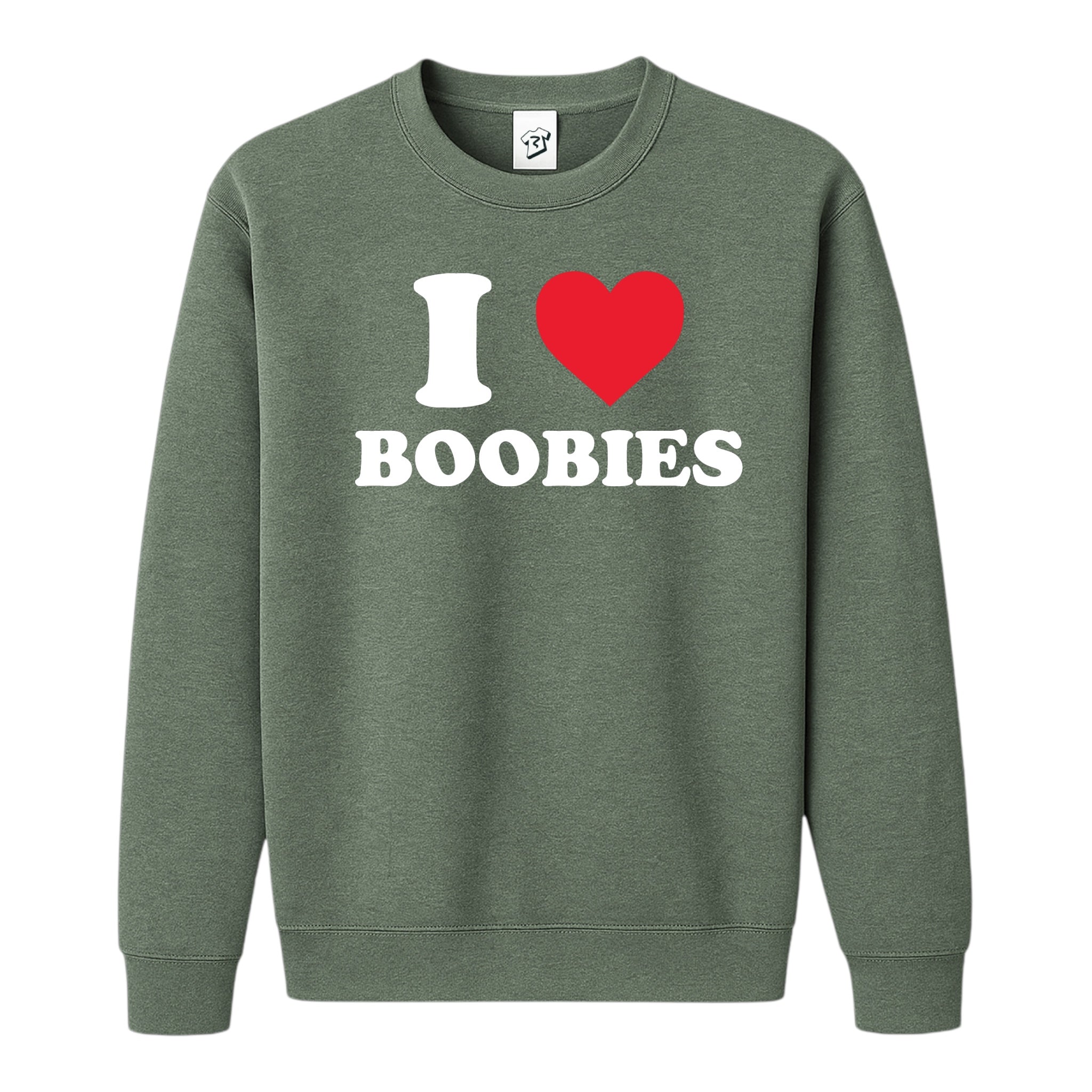 Tees Club crewneck sweatshirt I Love Boobies - Sweatshirt Black Size M detail