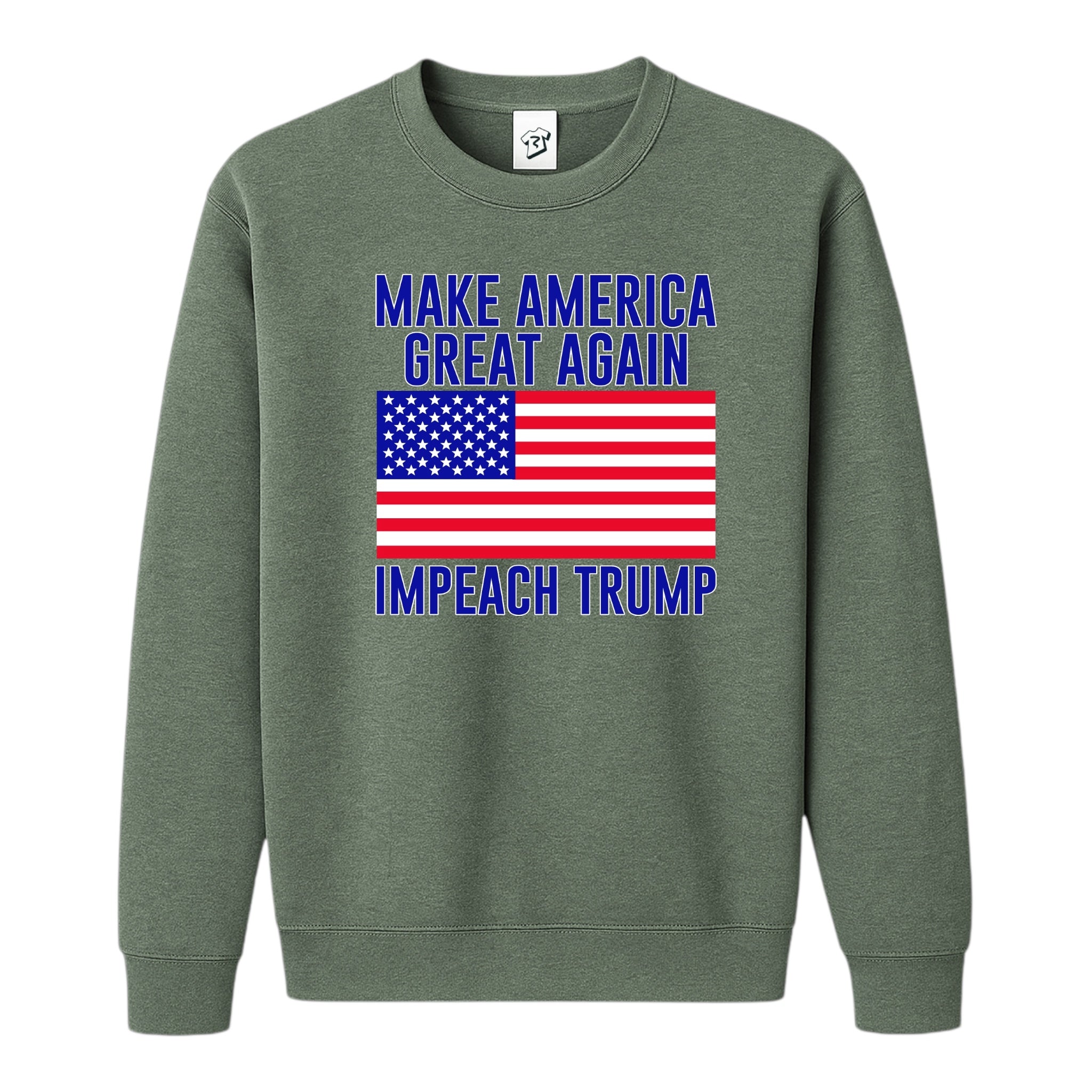 Tees Club crewneck sweatshirt Impeach Trump - Sweatshirt Black Size M detail