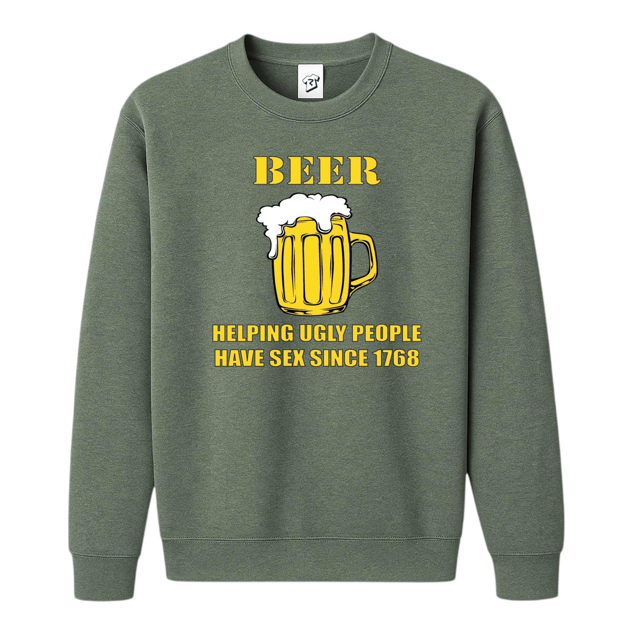 Tees Club crewneck sweatshirt Beer Helping Ugly People Have Sex - Sweatshirt Black Size M detail