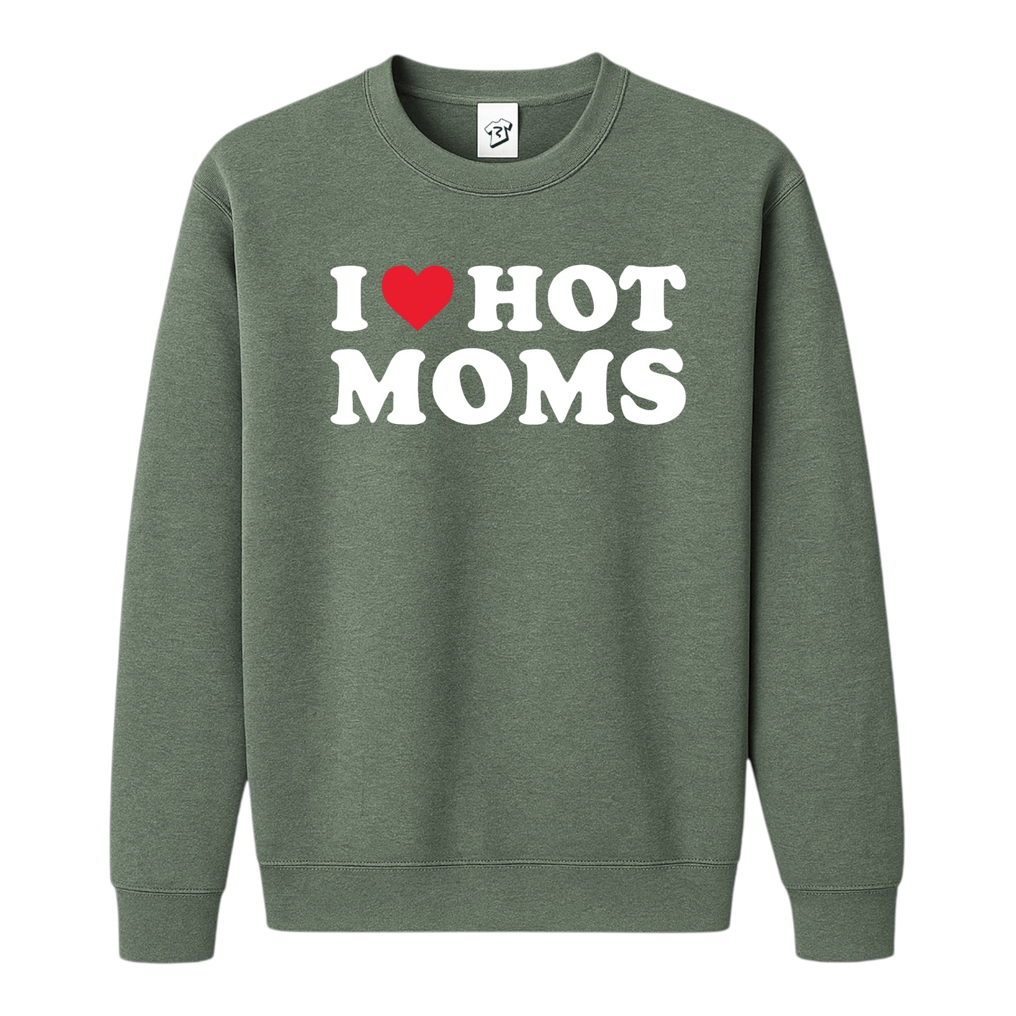 Tees Club crewneck sweatshirt I Love Hot Moms - Sweatshirt Black Size M detail
