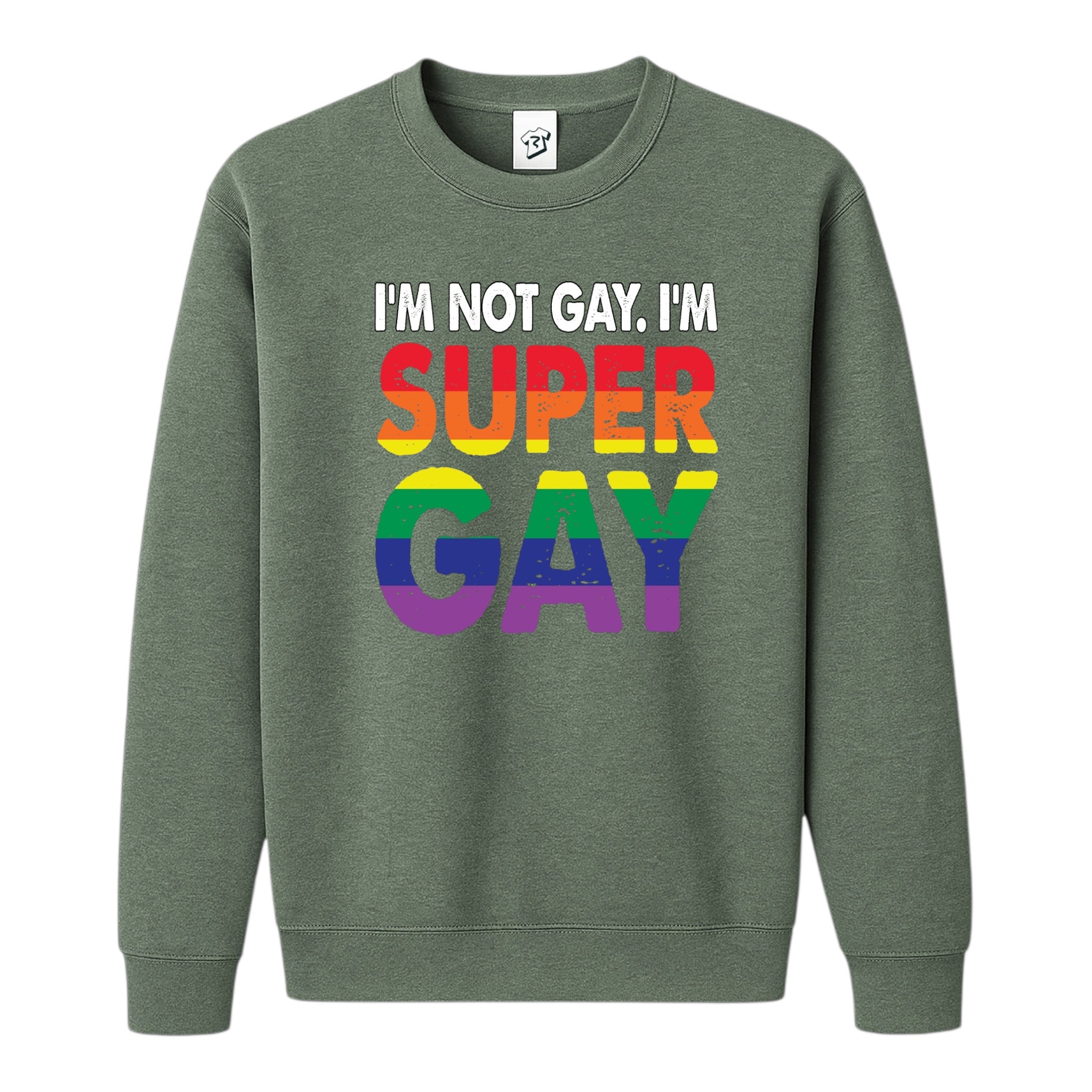 Tees Club crewneck sweatshirt I'm Not Gay I'm Super Gay - Sweatshirt Black Size M detail