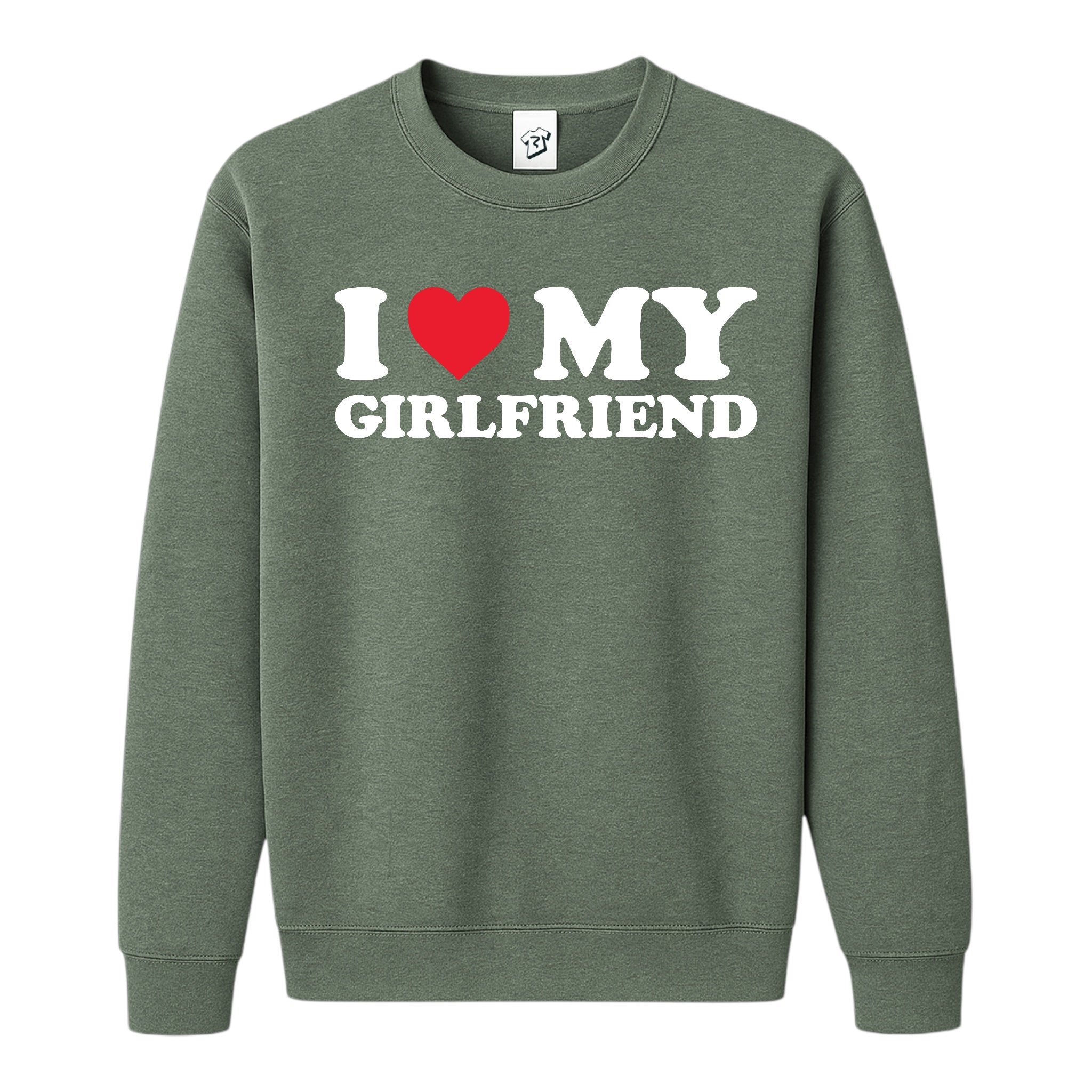 Tees Club crewneck sweatshirt I Love My Girlfriend - Sweatshirt Black Size M detail