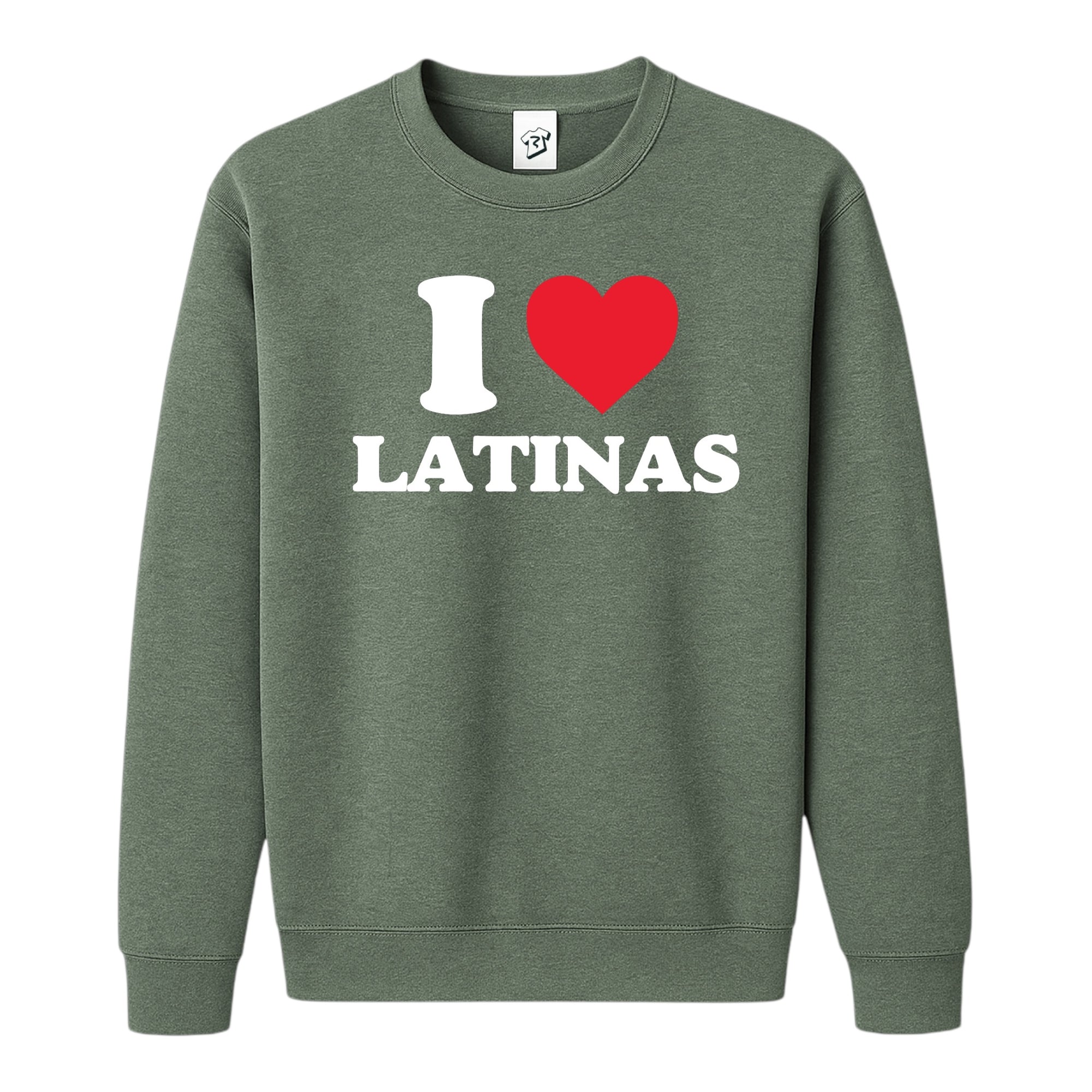 Tees Club crewneck sweatshirt I Love Latinas - Sweatshirt Black Size S back view