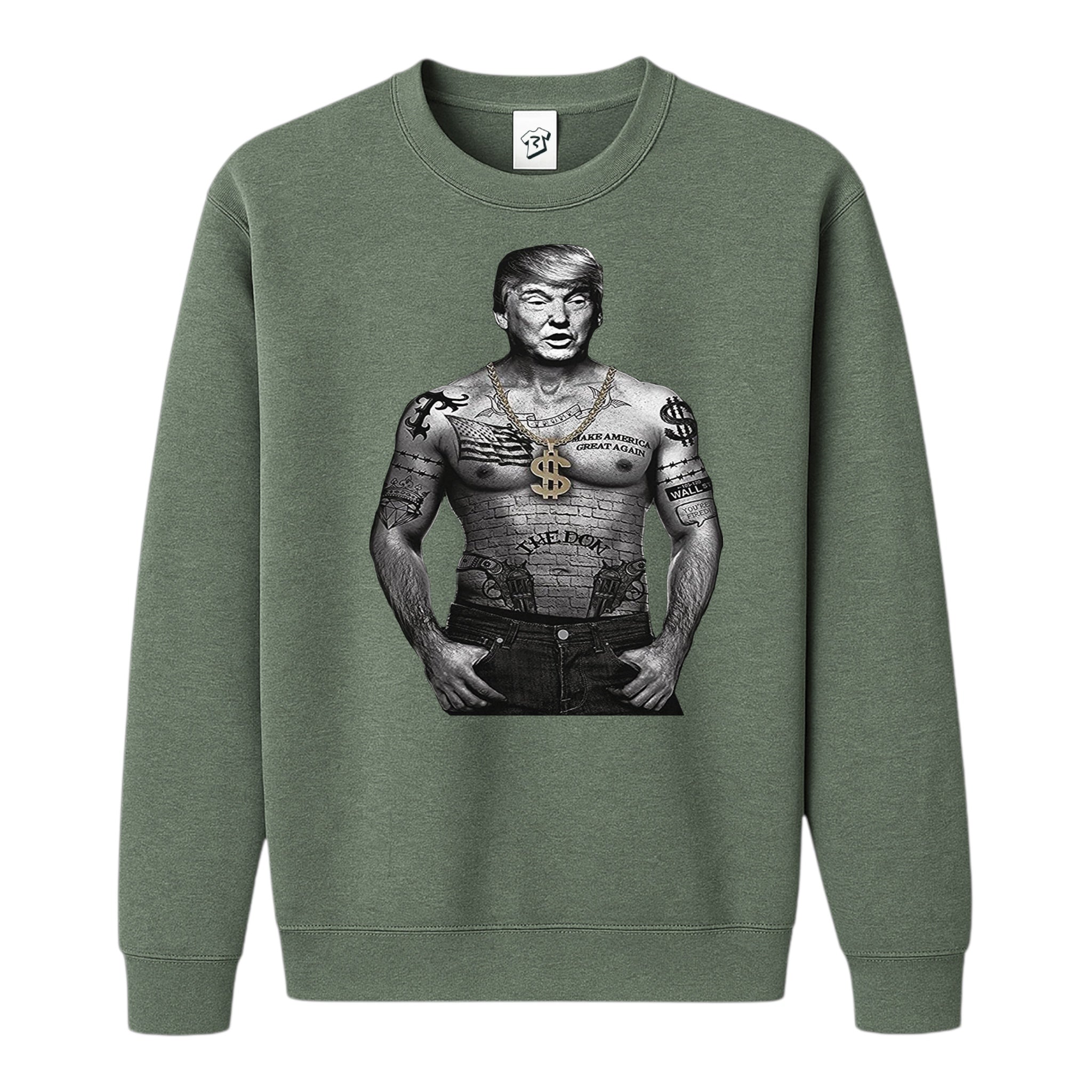 Tees Club crewneck sweatshirt Trump Tattooed - Sweatshirt Black Size S back view