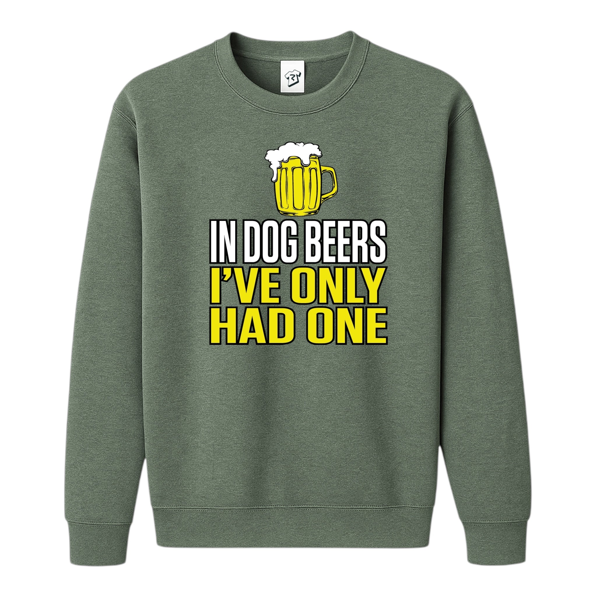 Tees Club crewneck sweatshirt In Dog Beers I've Only Had One - Sweatshirt Black Size S back view