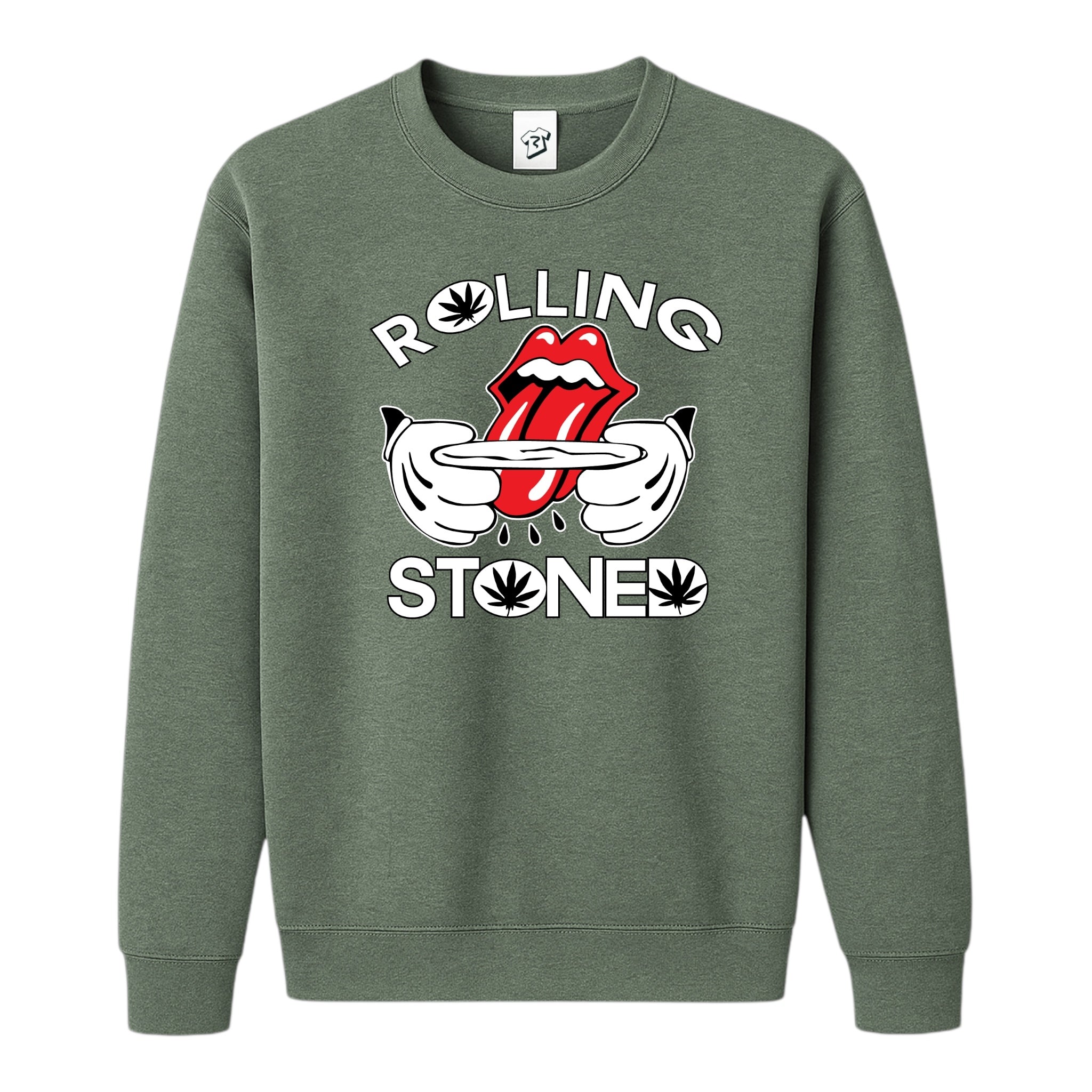Tees Club crewneck sweatshirt Rolling Stoned - Sweatshirt Black Size M detail