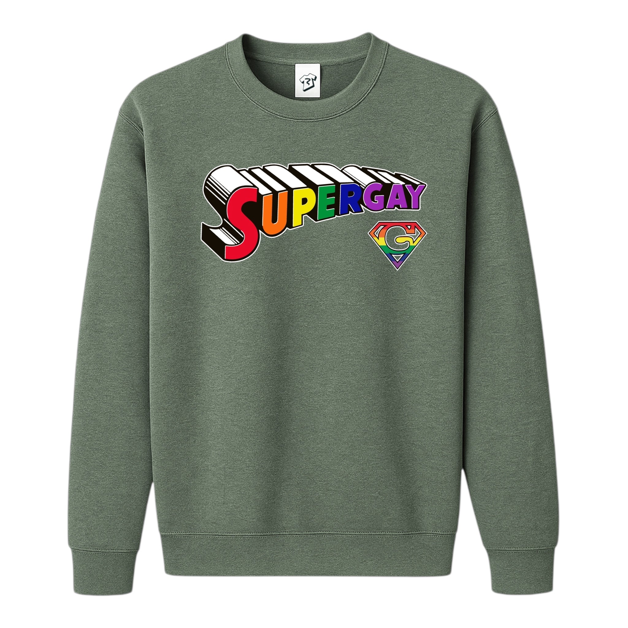 Tees Club crewneck sweatshirt Supergay - Sweatshirt Black Size M detail