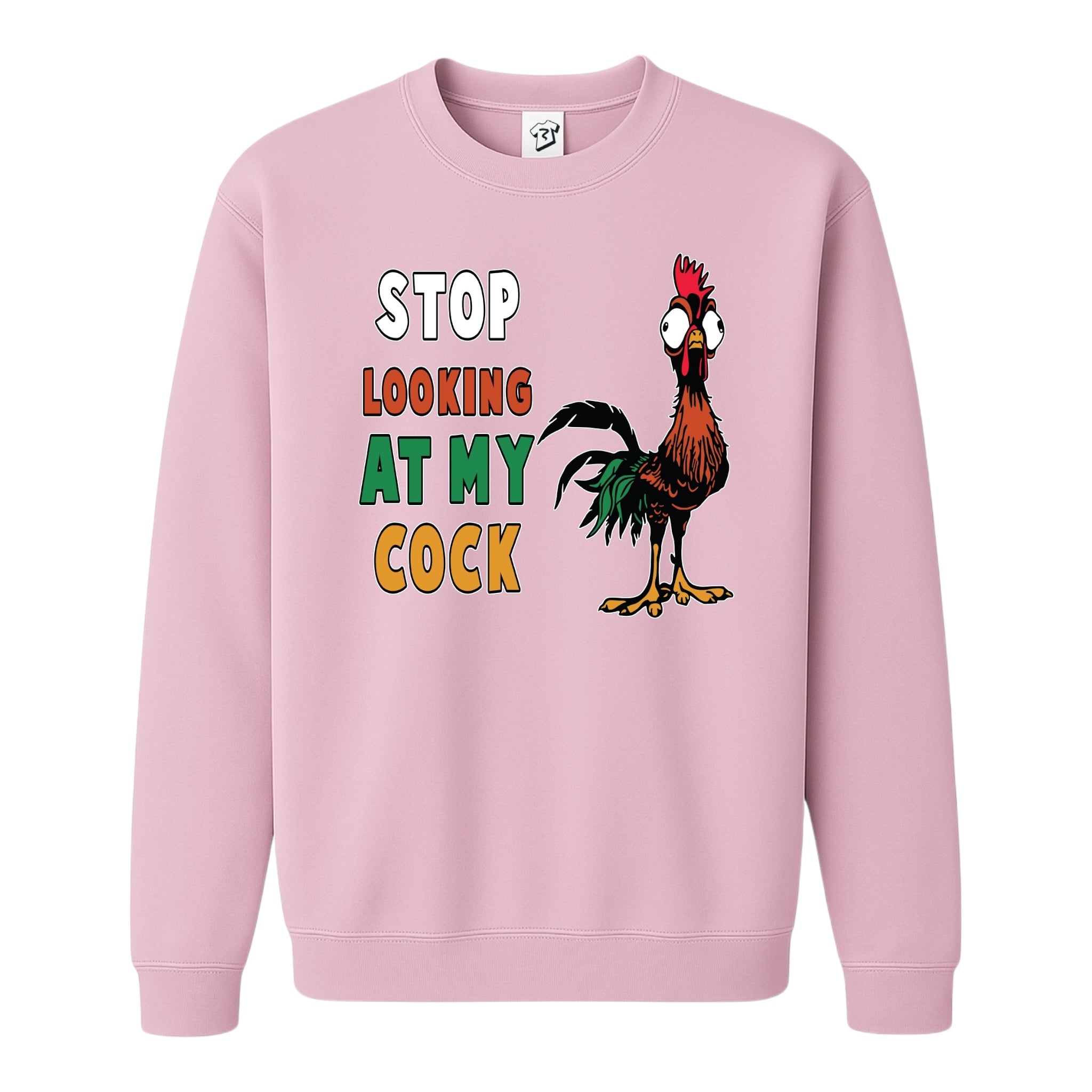 Tees Club crewneck sweatshirt Stop Looking At My Cock - Sweatshirt Black Size M detail