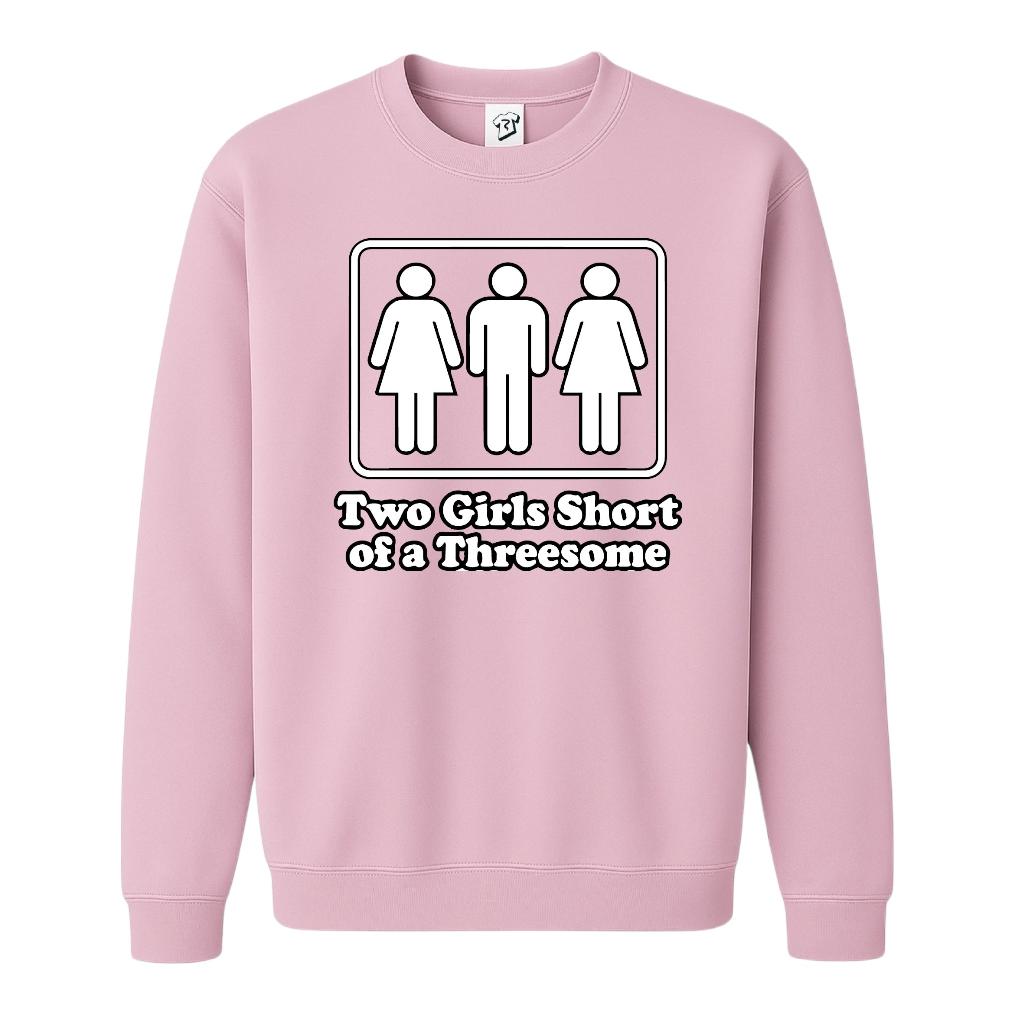 Tees Club crewneck sweatshirt Two Girls Short of a Threesome - Sweatshirt Black Size M detail