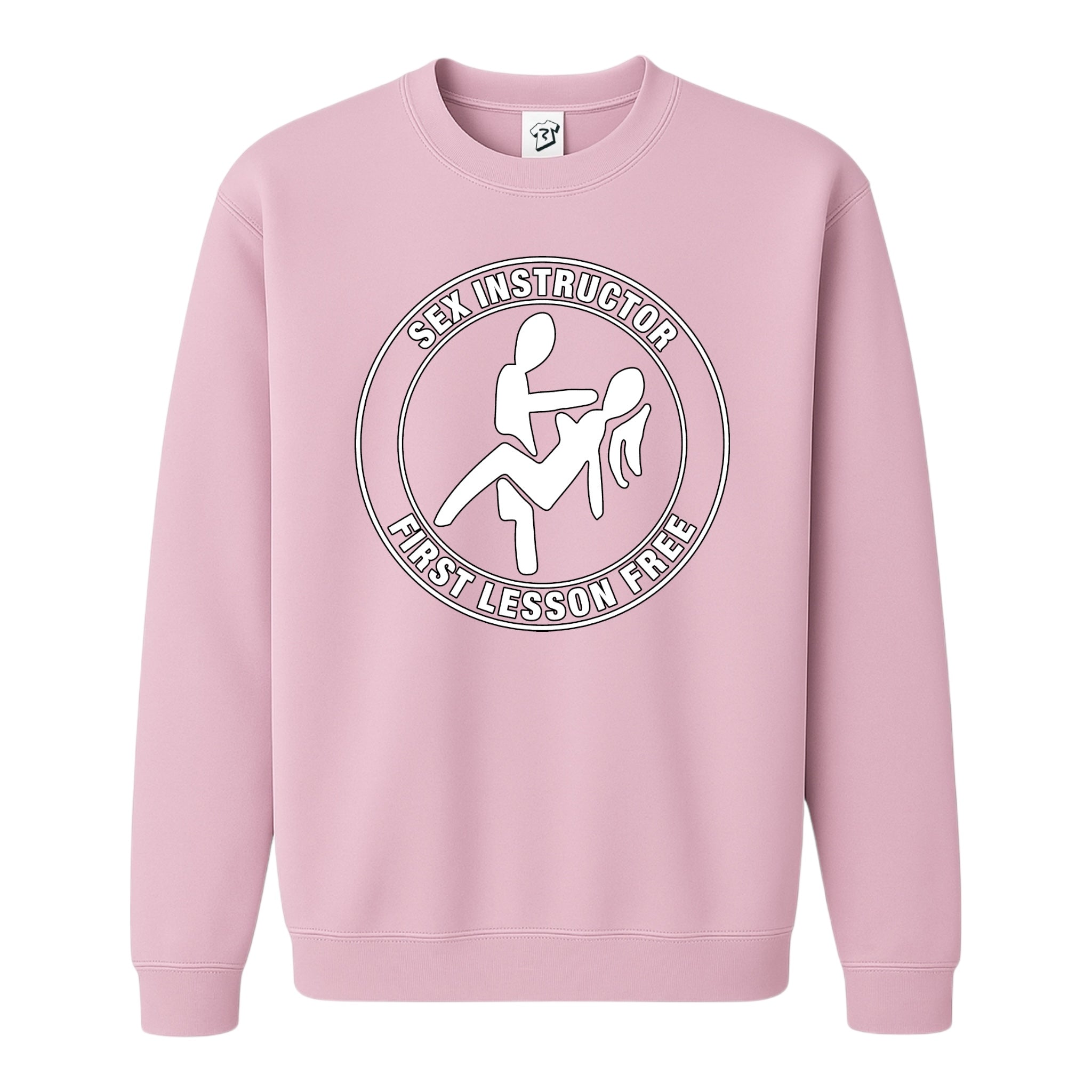 Tees Club crewneck sweatshirt Sex Instructor First Lesson Free - Sweatshirt Black Size M detail