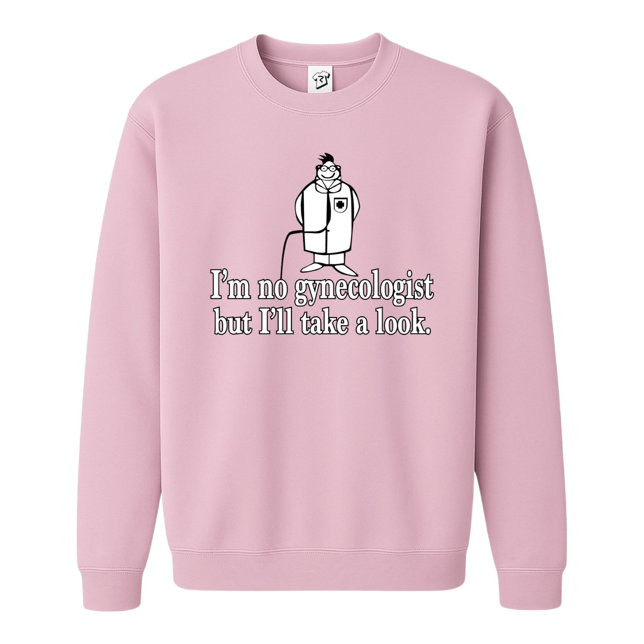 Tees Club crewneck sweatshirt I'm No Gynecologist But I'll Take a Look - Sweatshirt Black Size M detail