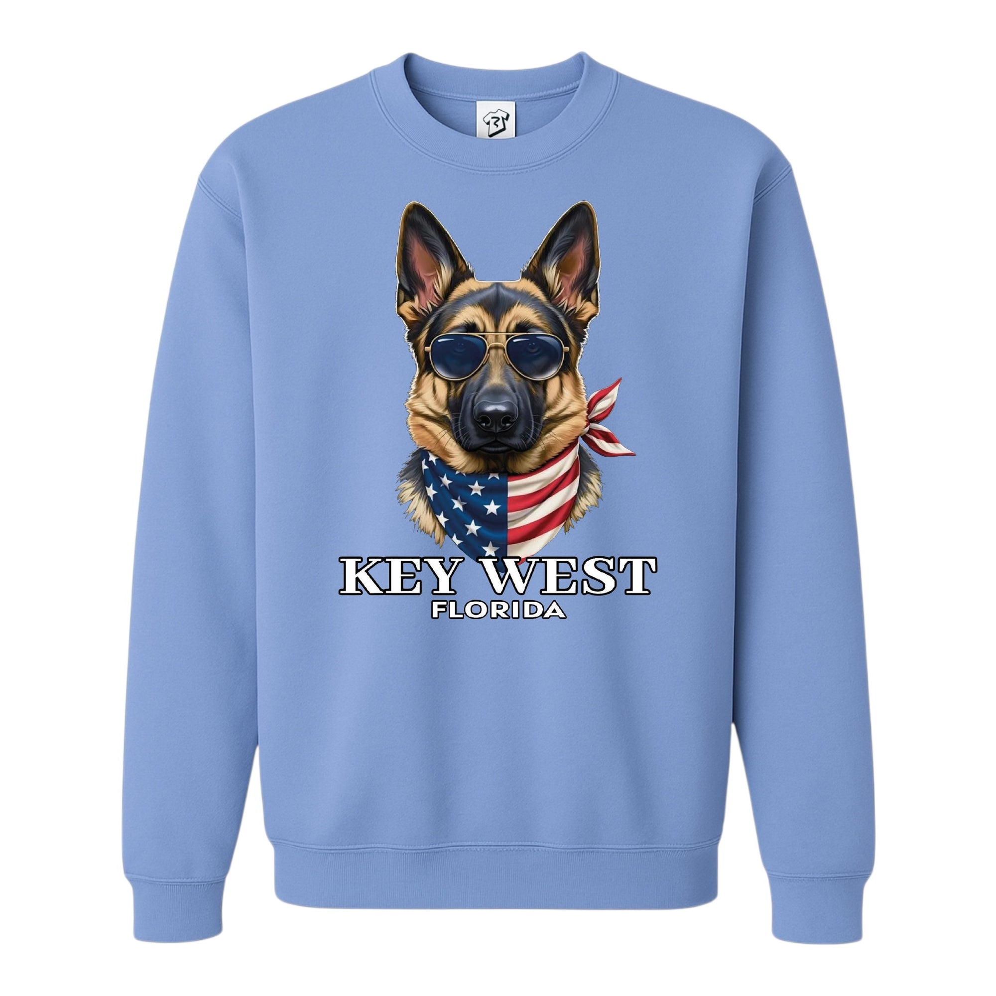 Tees Club crewneck sweatshirt German Shepherd KW - Sweatshirt Black Size S front view