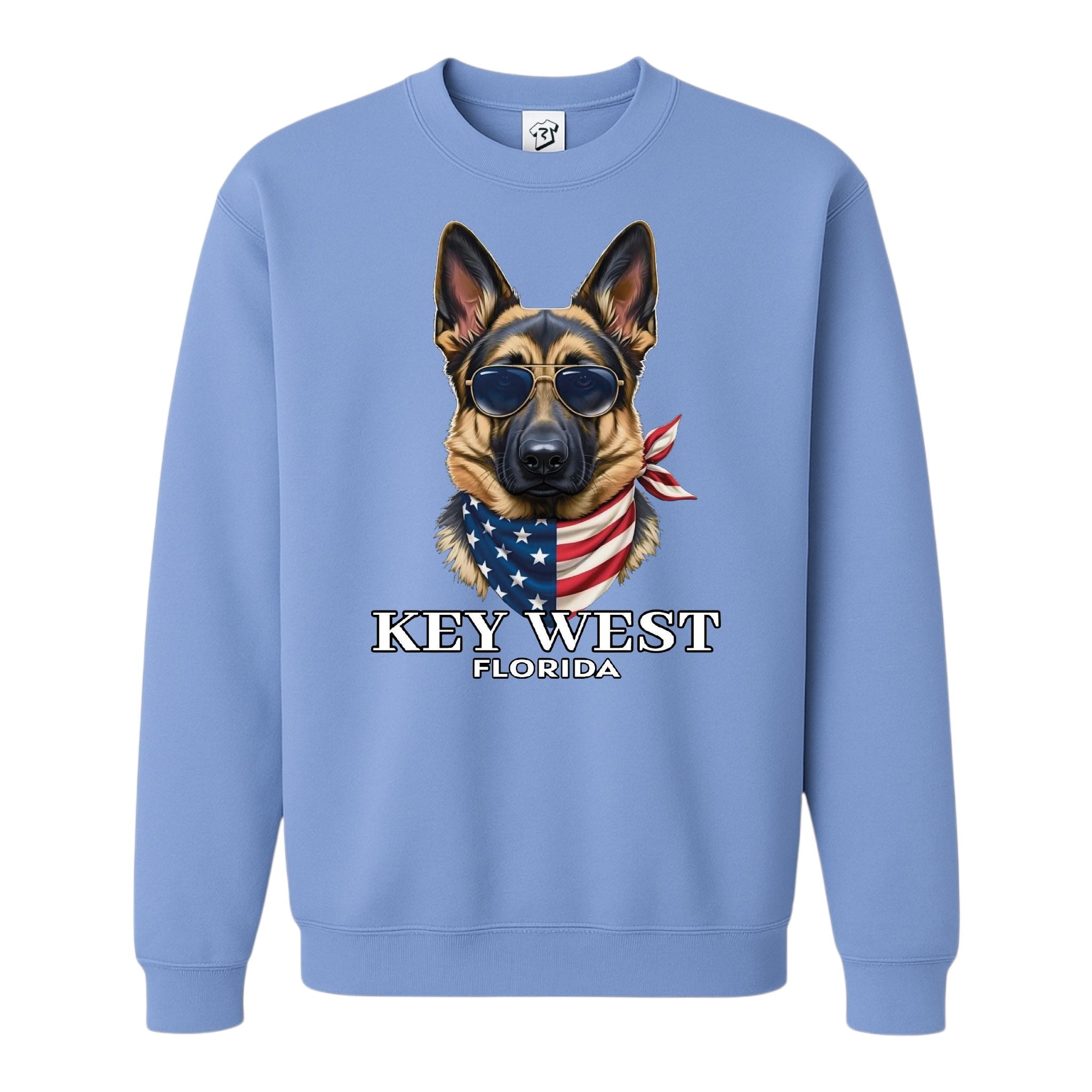 Tees Club crewneck sweatshirt German Shepherd KW - Sweatshirt Black Size S front view