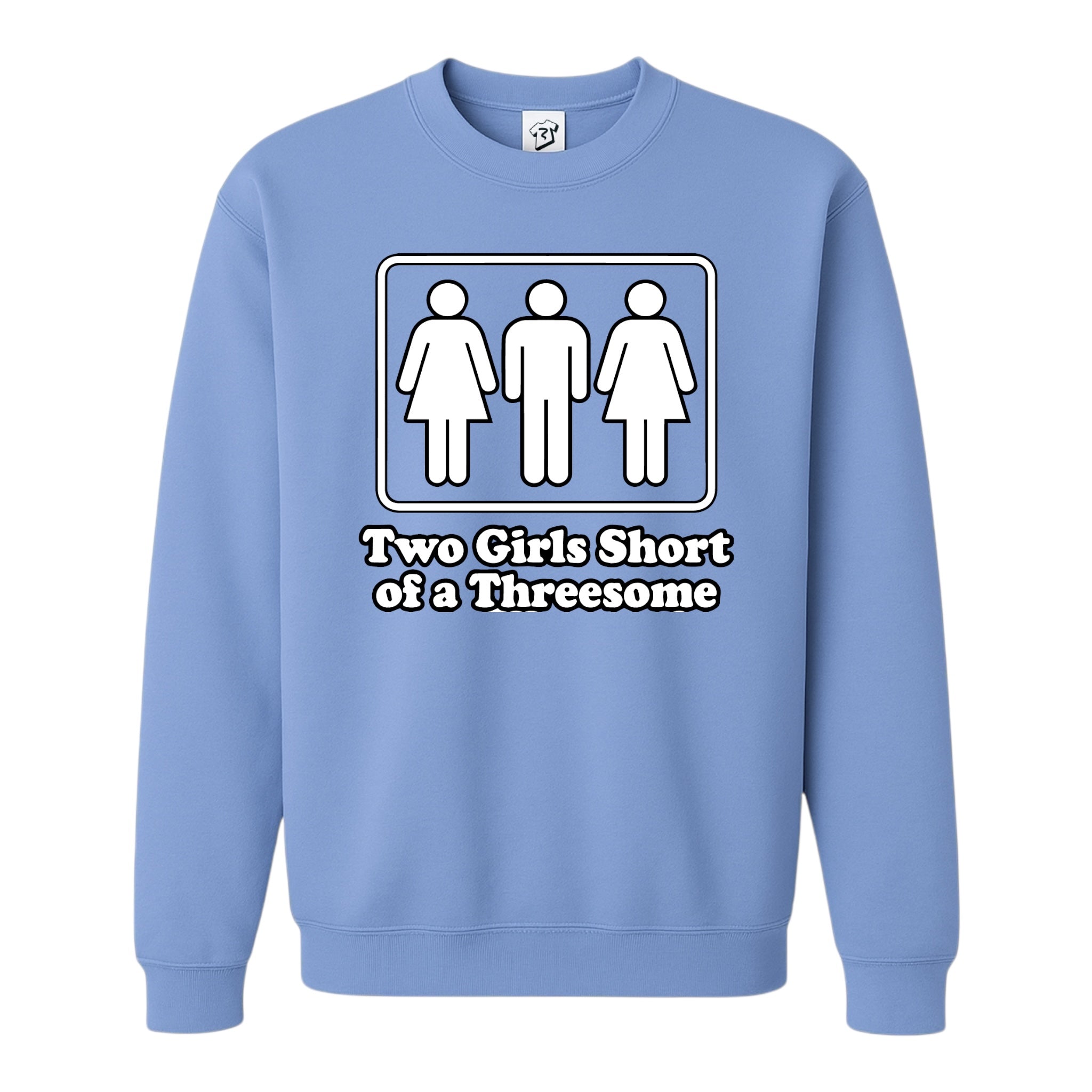 Tees Club crewneck sweatshirt Two Girls Short of a Threesome - Sweatshirt Black Size M detail