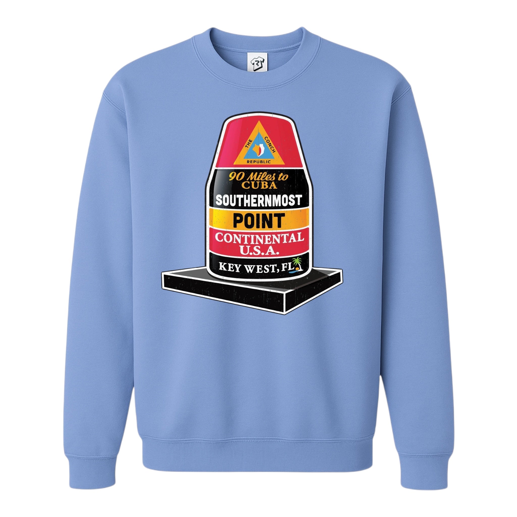 Tees Club crewneck sweatshirt Southernmost Point KW - Sweatshirt Black Size M detail