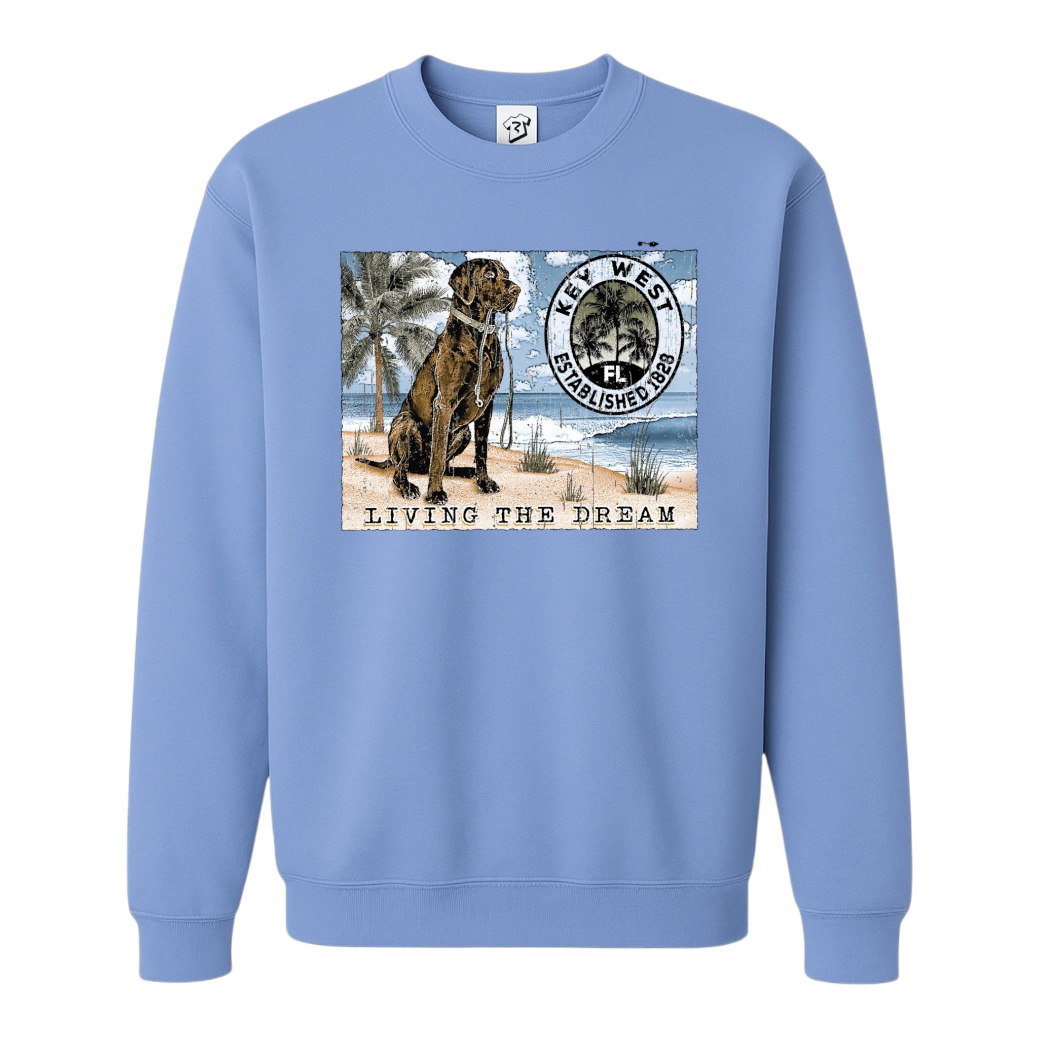 Tees Club crewneck sweatshirt Black Lab Dog KW - Sweatshirt Black Size M detail