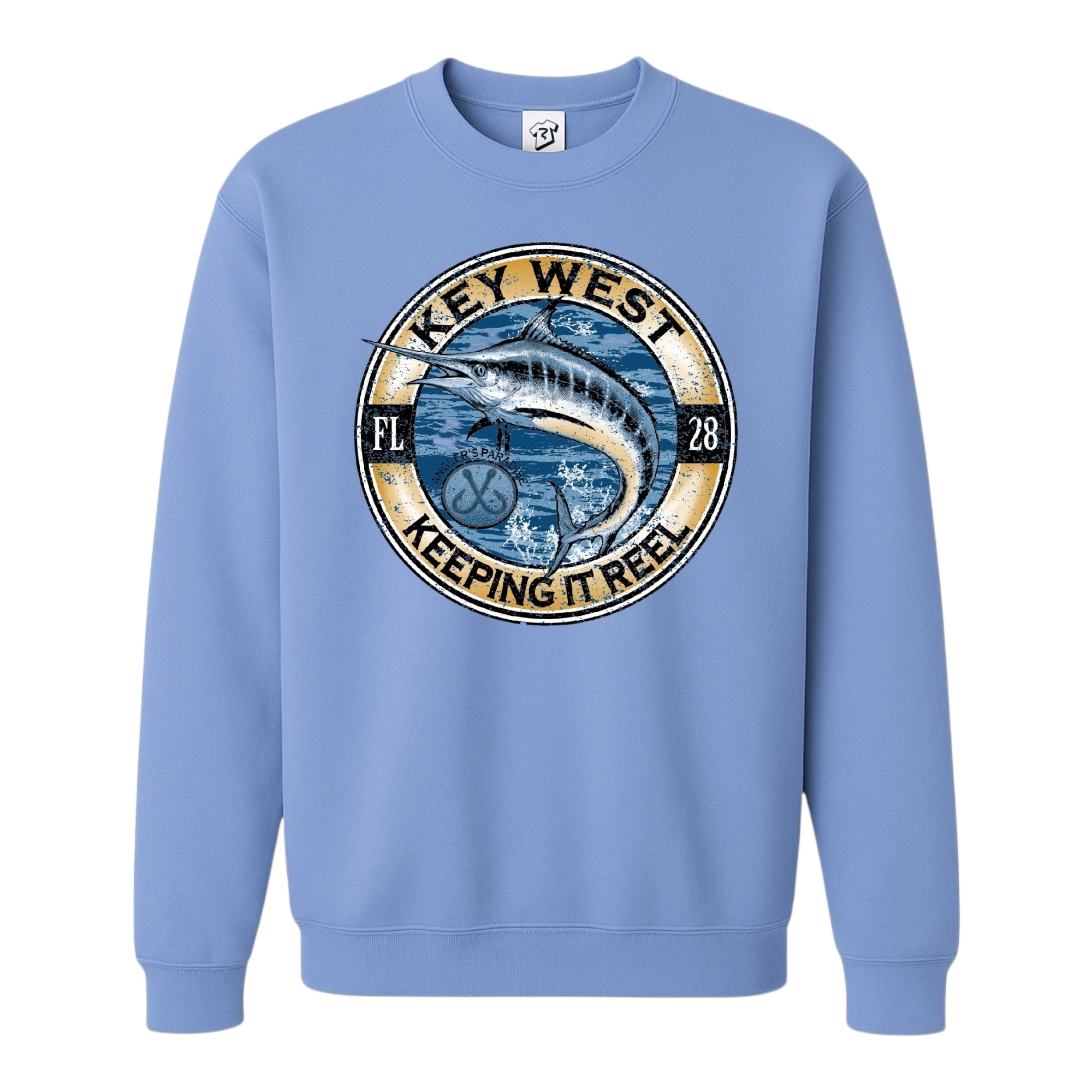 Tees Club crewneck sweatshirt Marlin Fish KW - Sweatshirt Black Size S front view