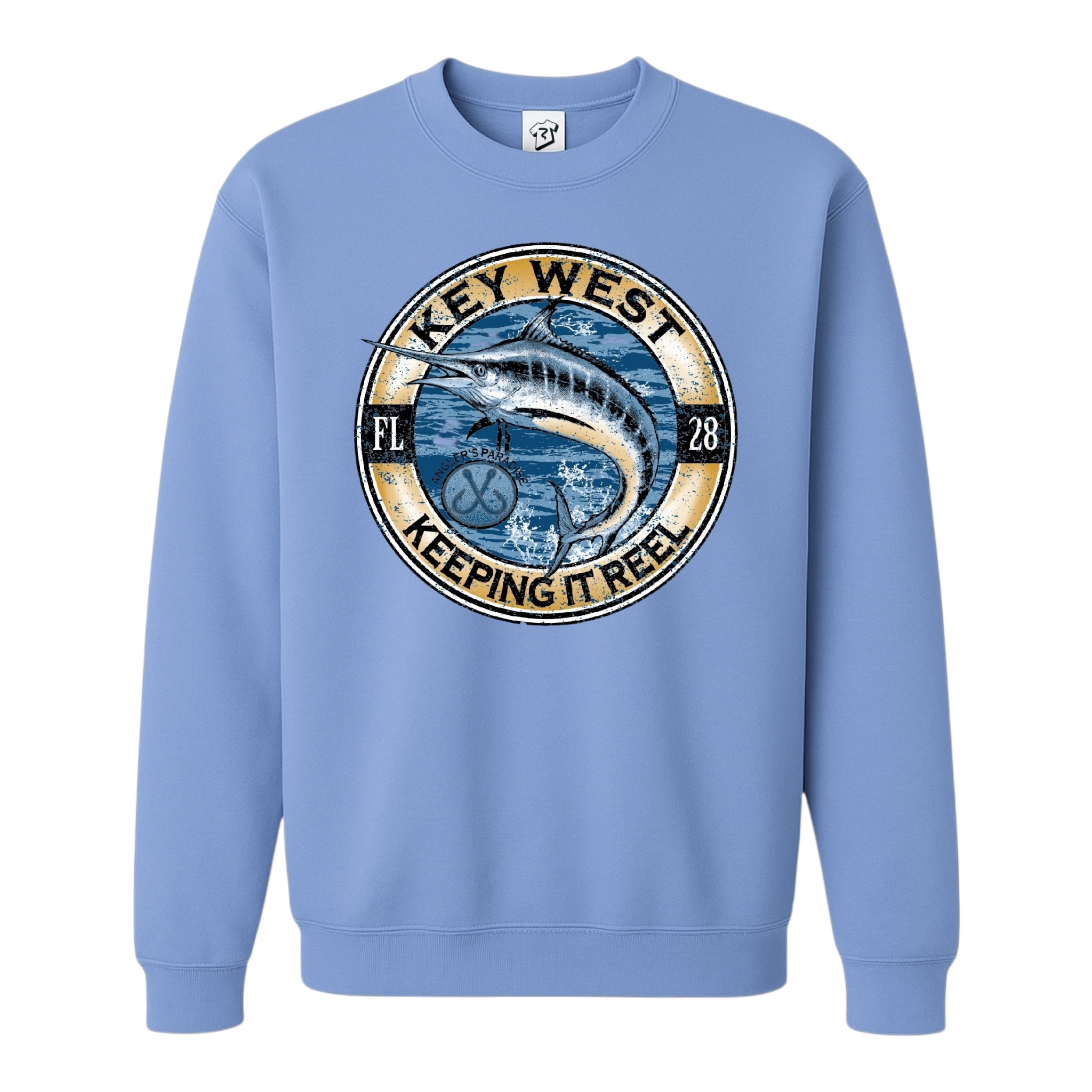 Tees Club crewneck sweatshirt Marlin Fish KW - Sweatshirt Black Size S front view