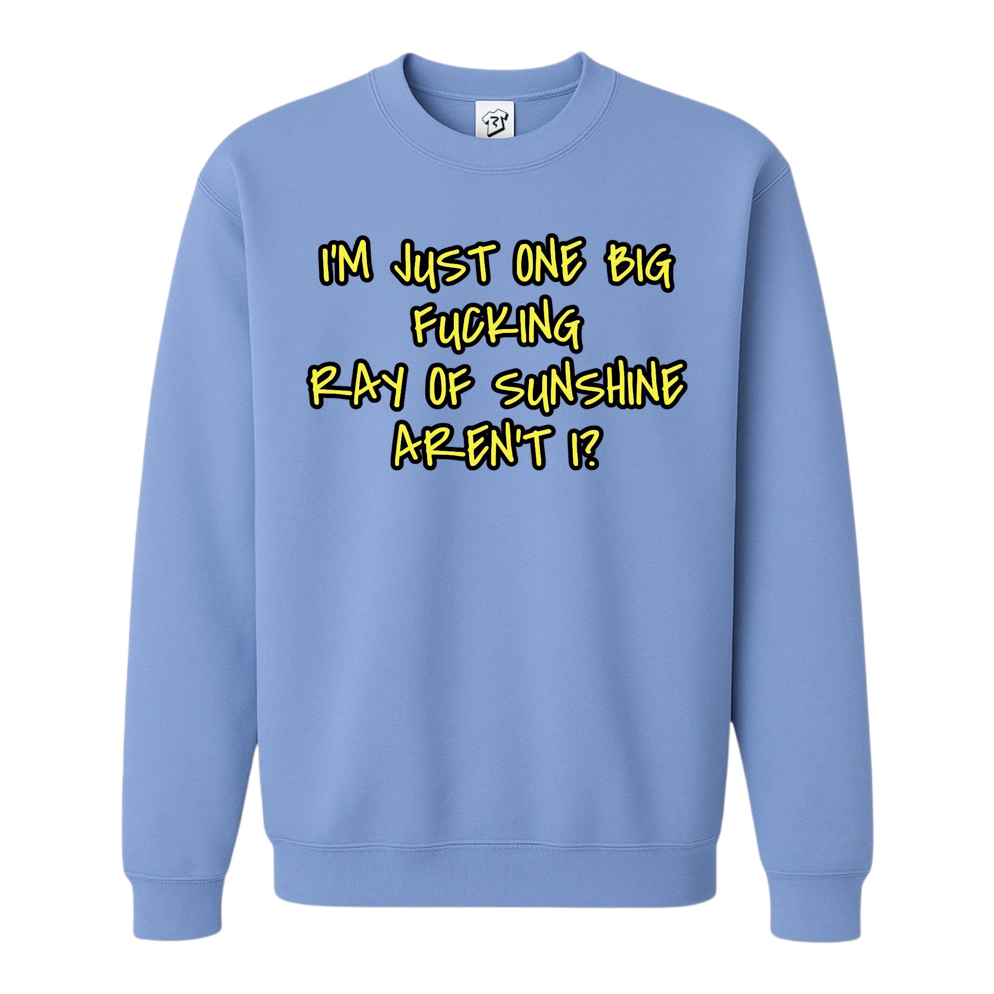 Tees Club crewneck sweatshirt I'm Just One Big Fucking Ray of Sunshine - Sweatshirt Black Size M detail