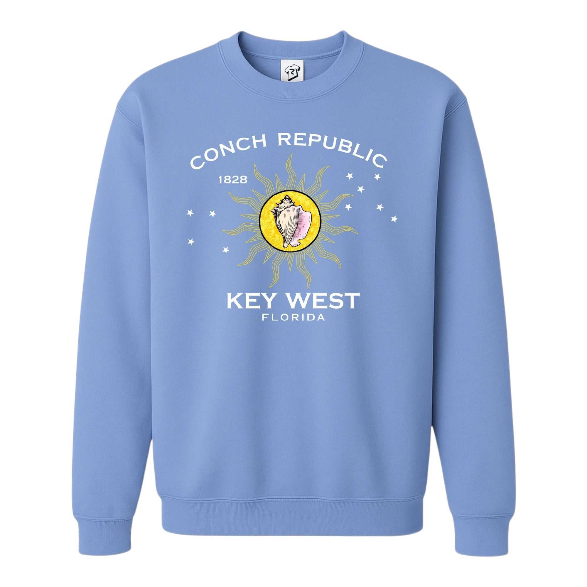 Tees Club crewneck sweatshirt Conch Republic KW - Sweatshirt Black Size S back view