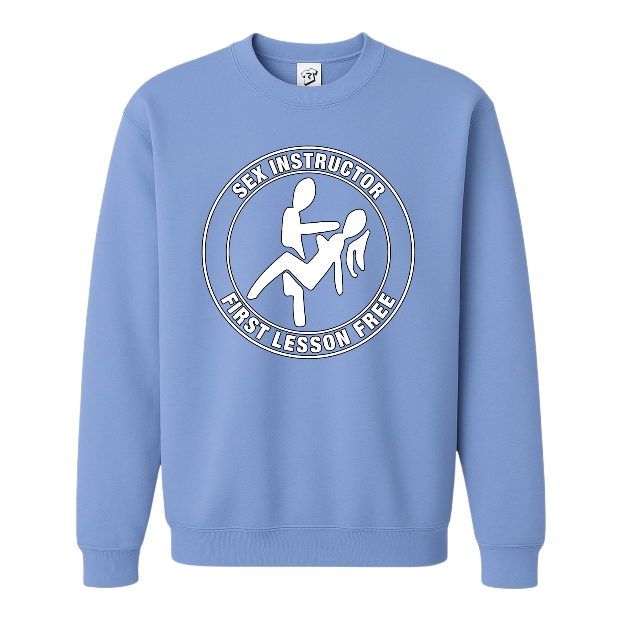 Tees Club crewneck sweatshirt Sex Instructor First Lesson Free - Sweatshirt Black Size M detail