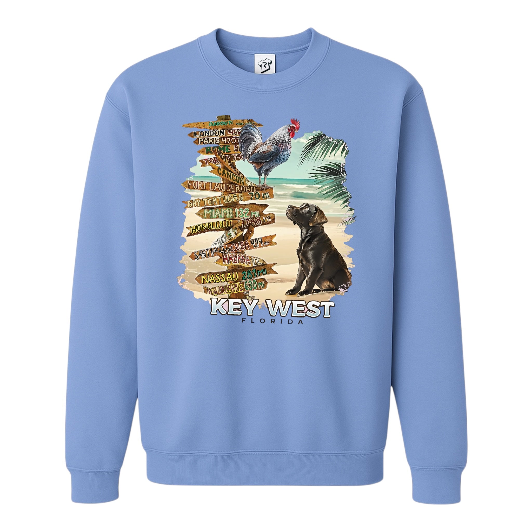 Tees Club crewneck sweatshirt Dog and Rooster KW - Sweatshirt Black Size M detail