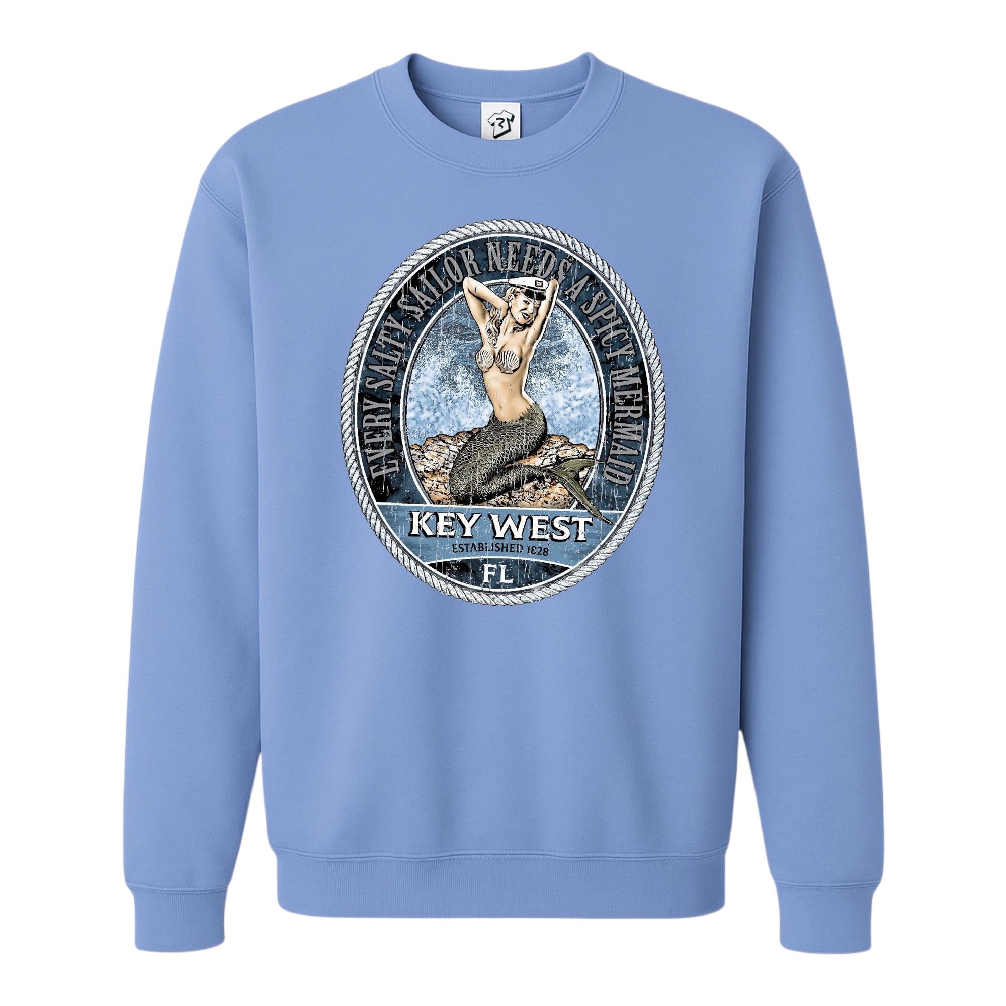 Tees Club crewneck sweatshirt Mermaid KW - Sweatshirt Black Size S front view