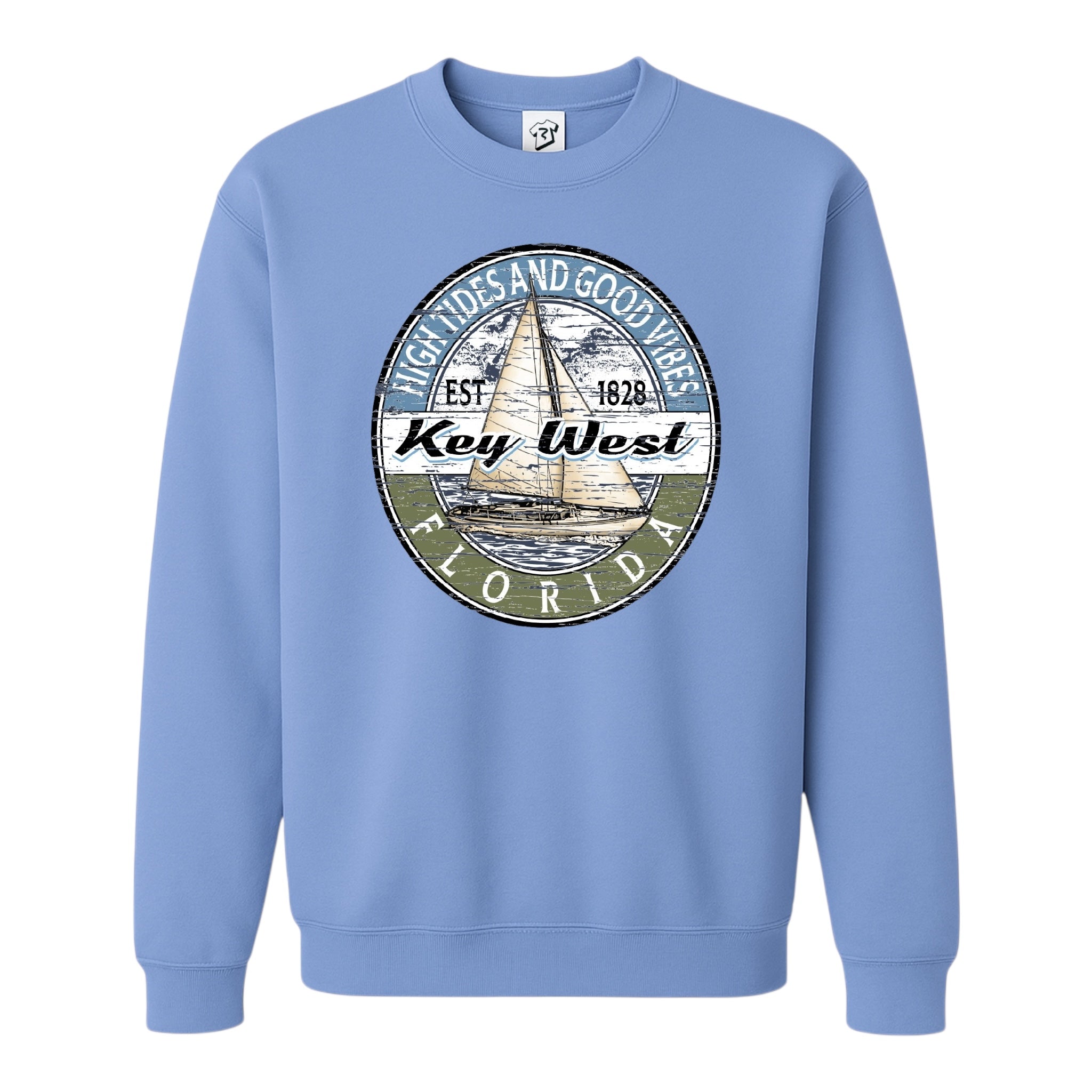 Tees Club crewneck sweatshirt Sail Boat KW - Sweatshirt Black Size M detail