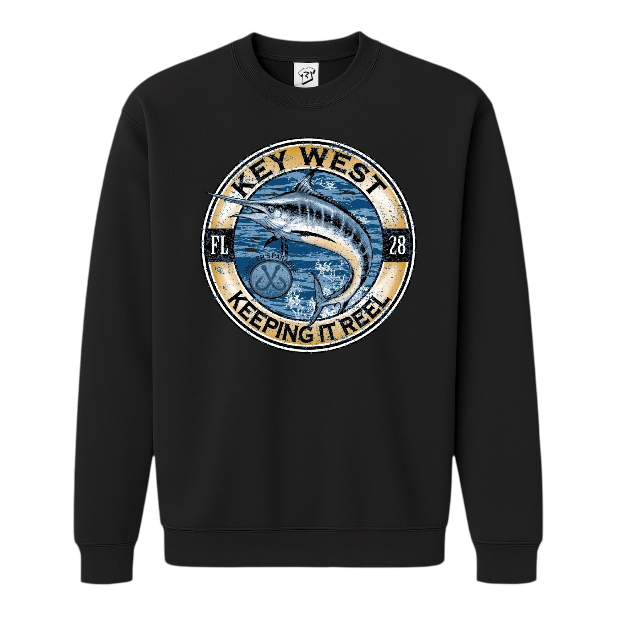Tees Club crewneck sweatshirt Marlin Fish KW - Sweatshirt Black Size S back view