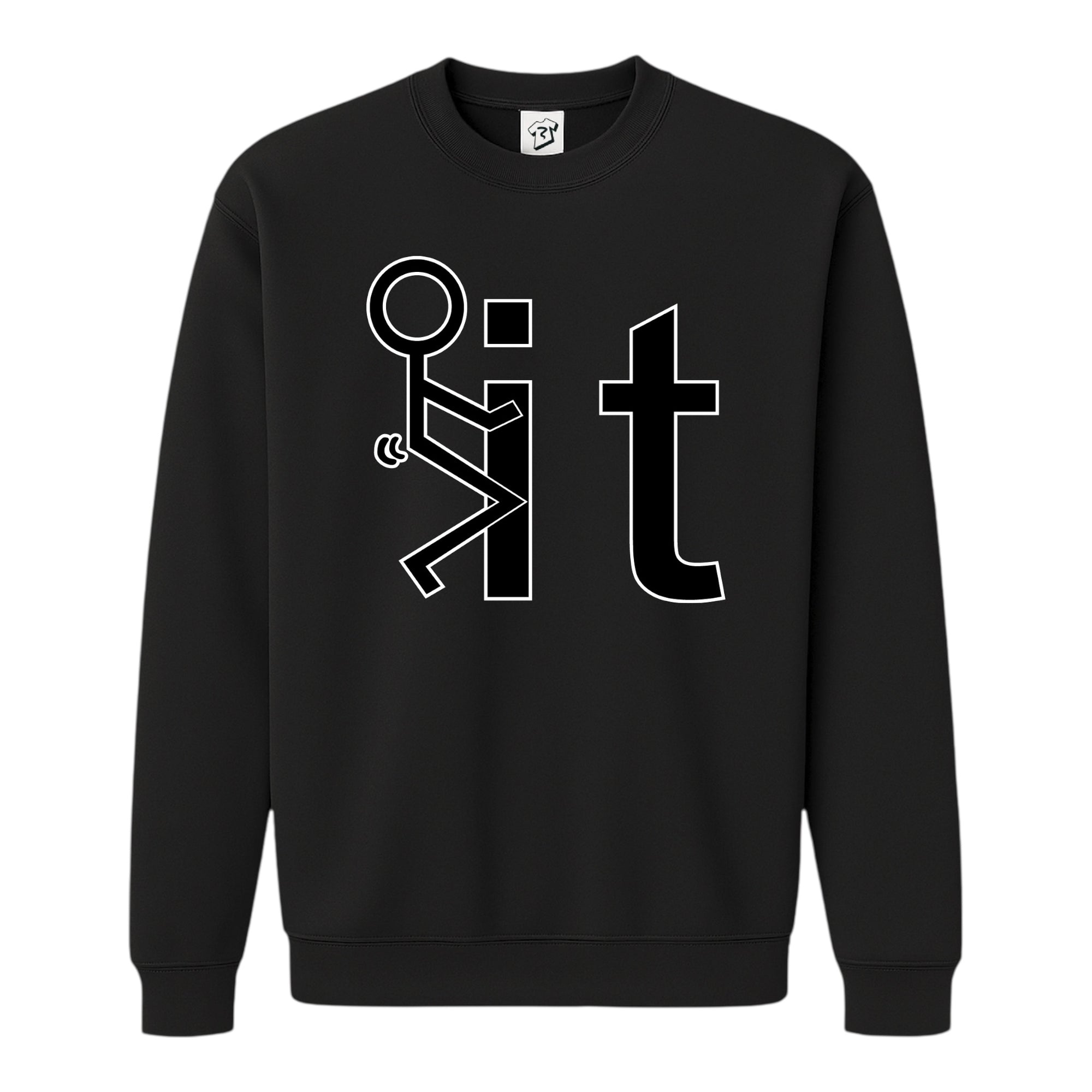 Tees Club crewneck sweatshirt Fuck It - Sweatshirt Black Size S back view