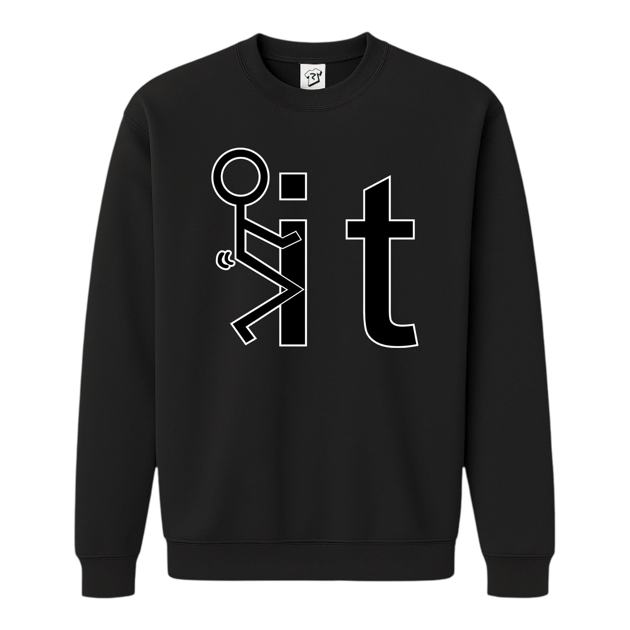 Tees Club crewneck sweatshirt Fuck It - Sweatshirt Black Size S back view