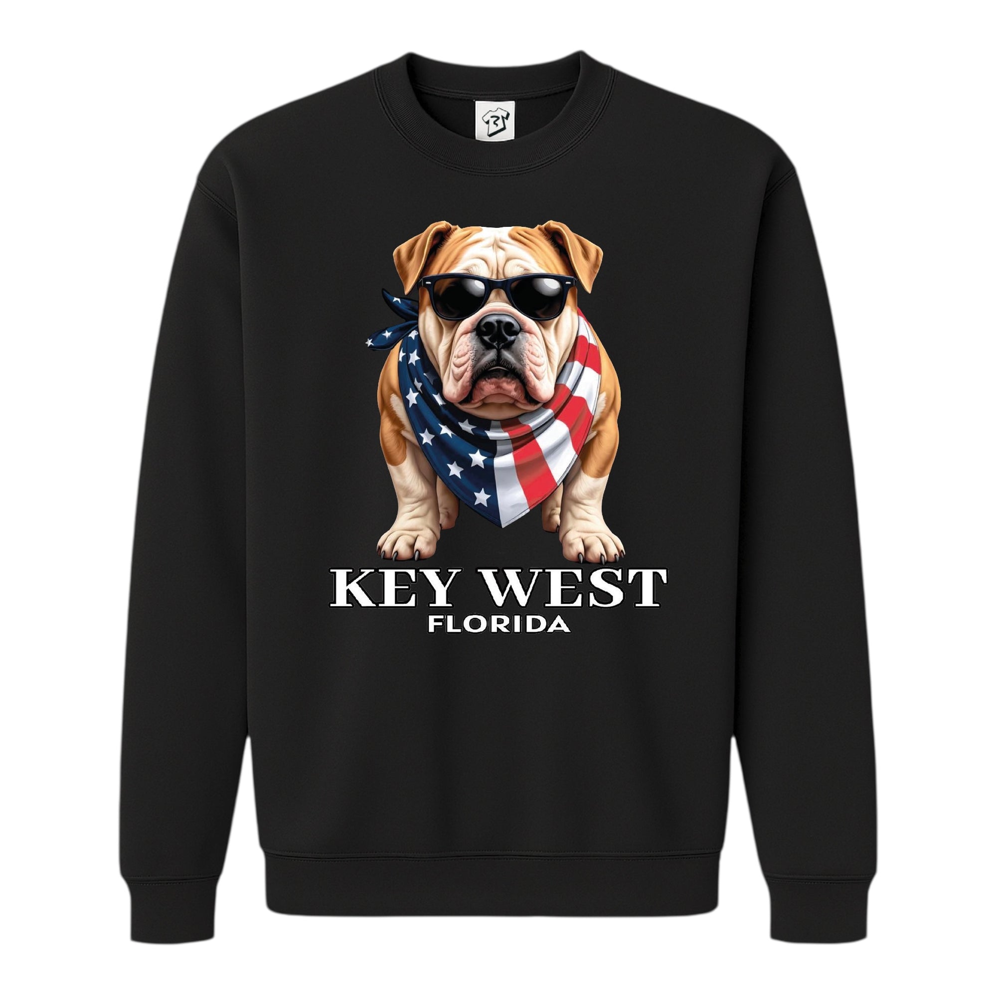 Tees Club crewneck sweatshirt Bulldog KW - Sweatshirt Black Size S front view