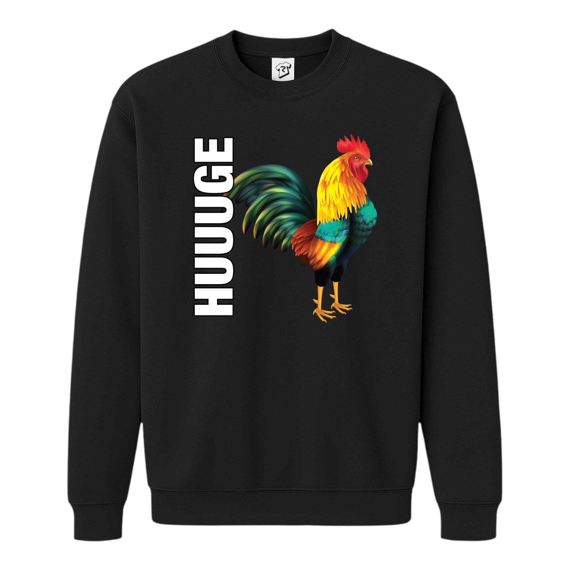 Tees Club crewneck sweatshirt Huge Cock - Sweatshirt Black Size S front view