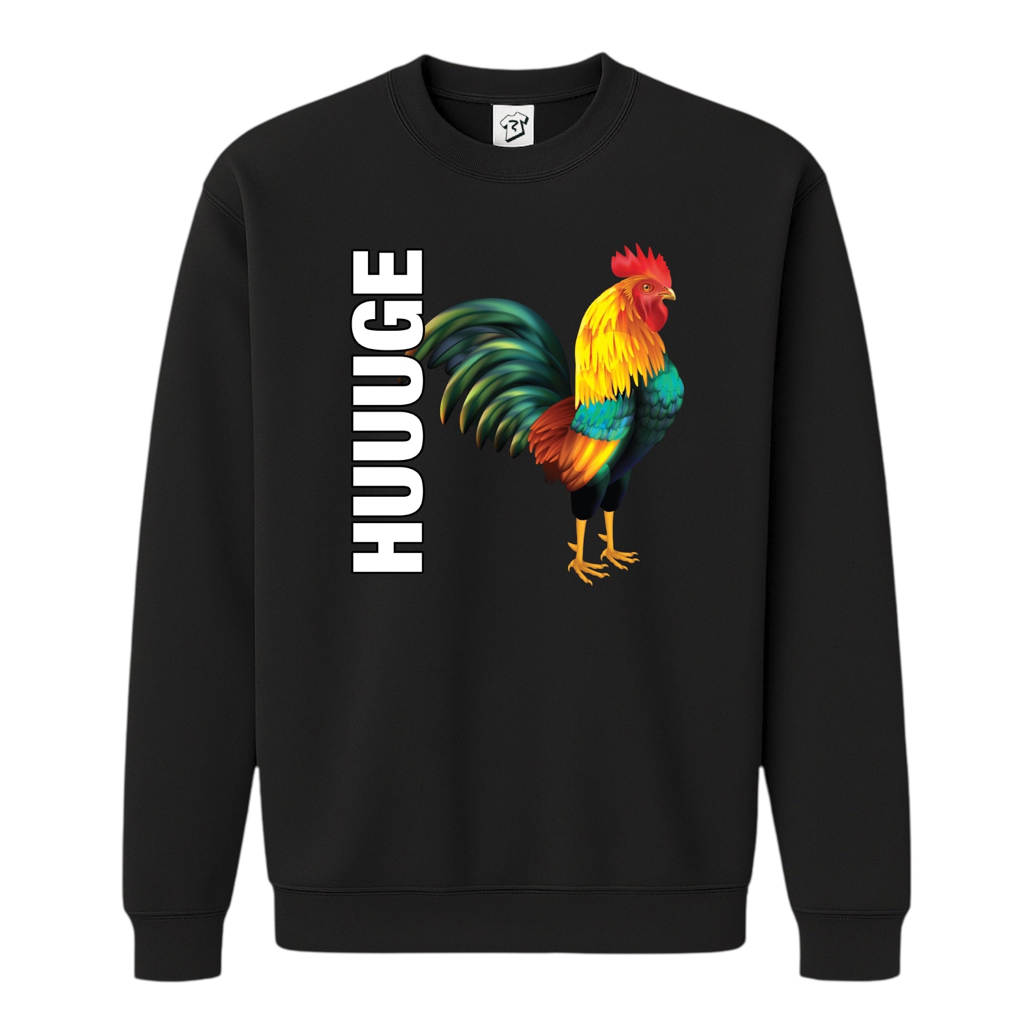 Tees Club crewneck sweatshirt Huge Cock - Sweatshirt Black Size S front view